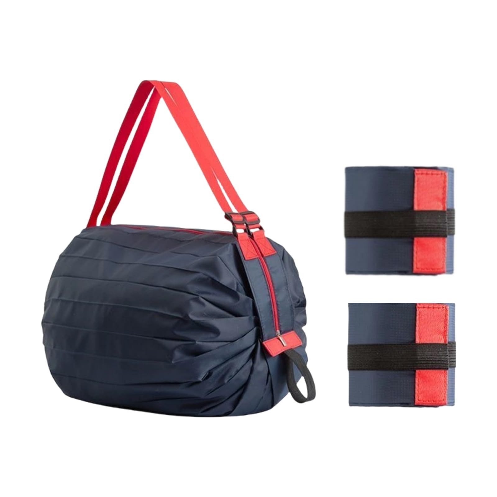 2 PCS Travel Shoulder Bag Reusable Grocery Foldable Shopping Waterproof Pouch