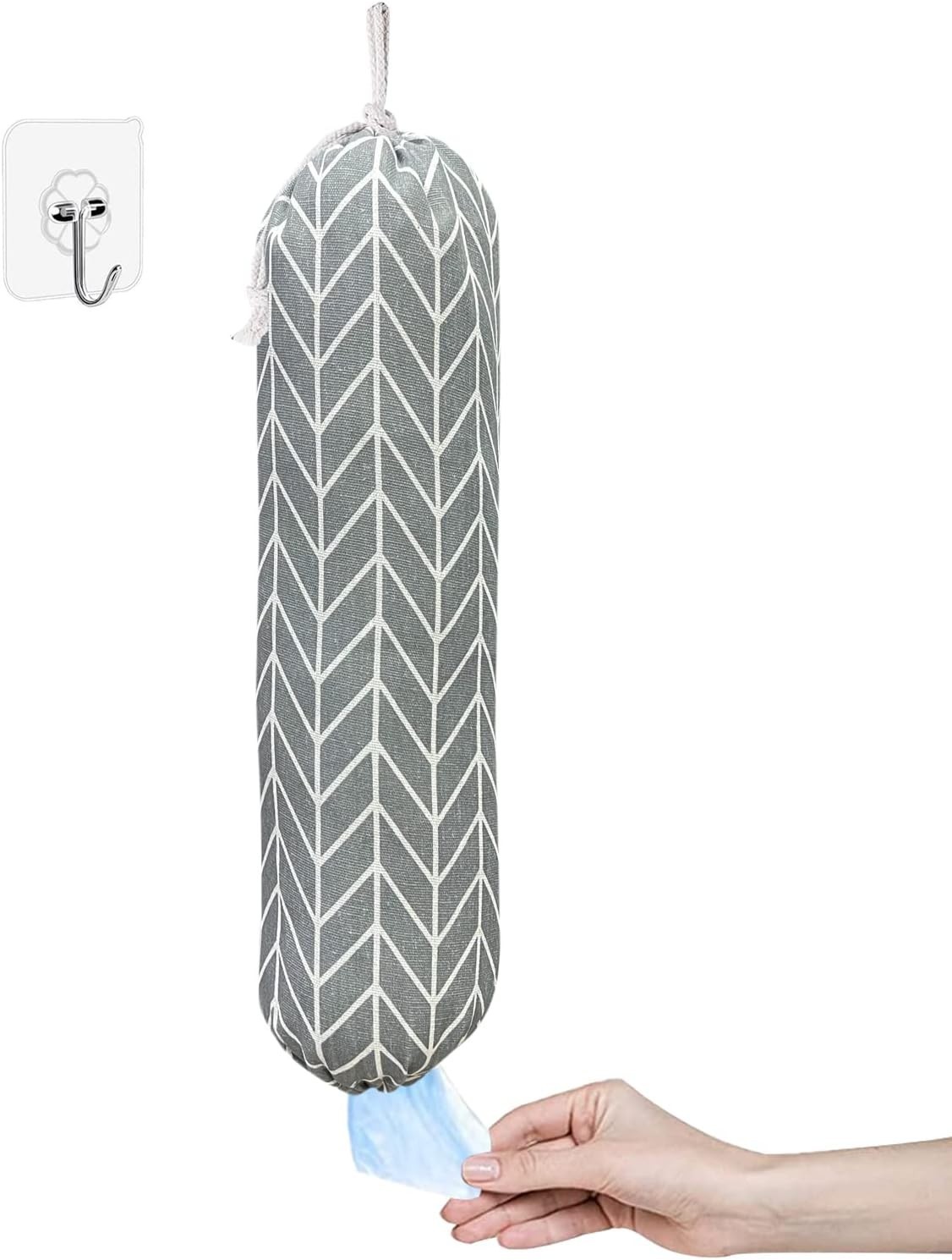 Elegant Wall Mount Grocery Bag Organizer – Large Capacity & Washable Design