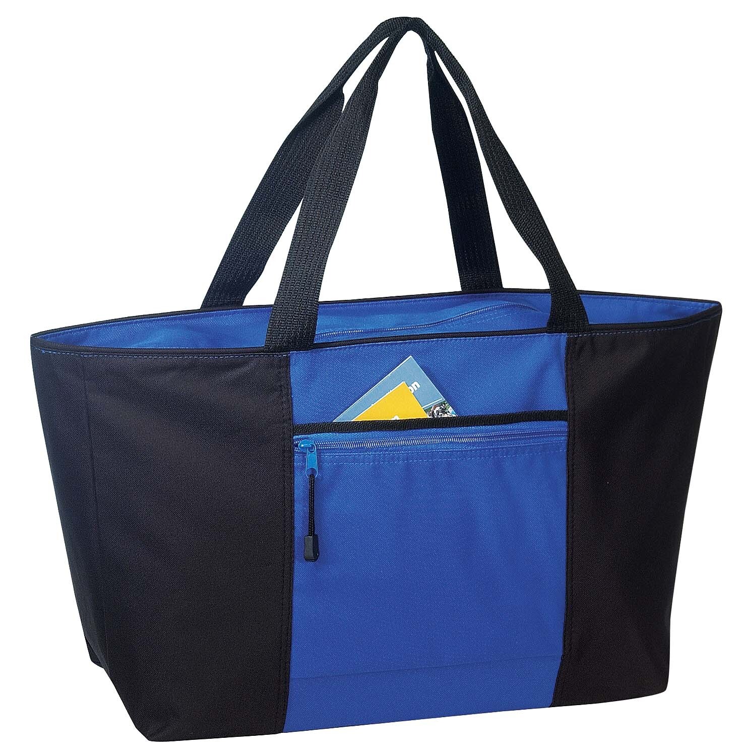 Large 25″ Reusable Zippered Beach Shopping Tote Grocery All Purpose Weekend Bag