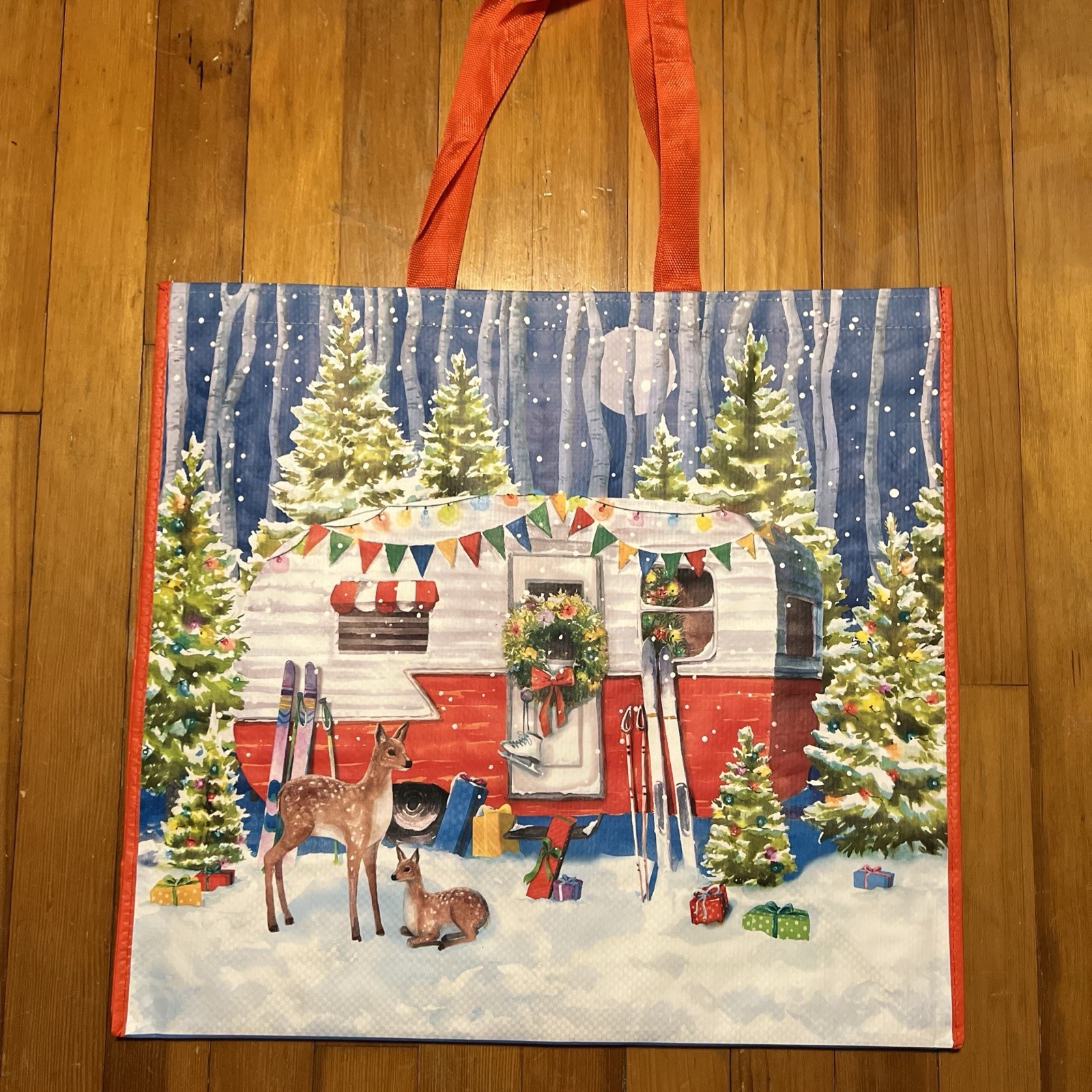 Marshall’s XL Shopping Tote Camper Christmas Deer+ Eco Friendly Reusable NEW