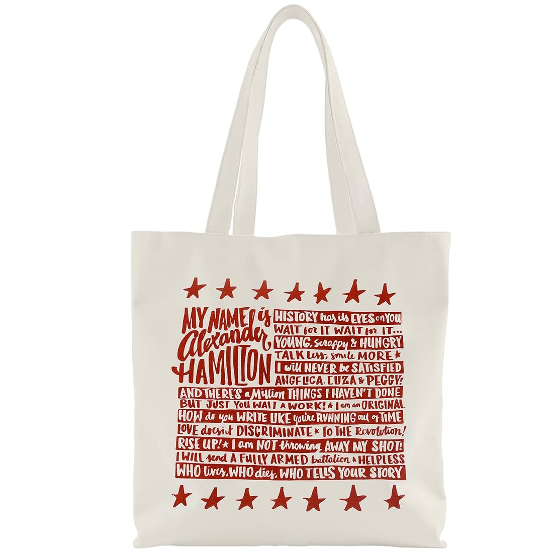Musical Movie Quotes Tote Bag, Hamiltons Merch Canvas Tote Bag Aesthetic for …