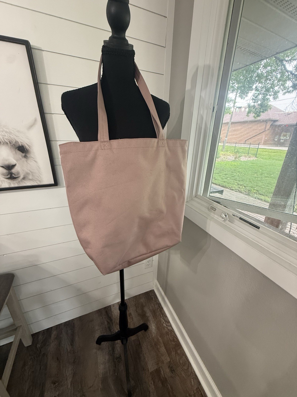Herschel Mica Reusable Tote Shopping Bag Pink Zip Top