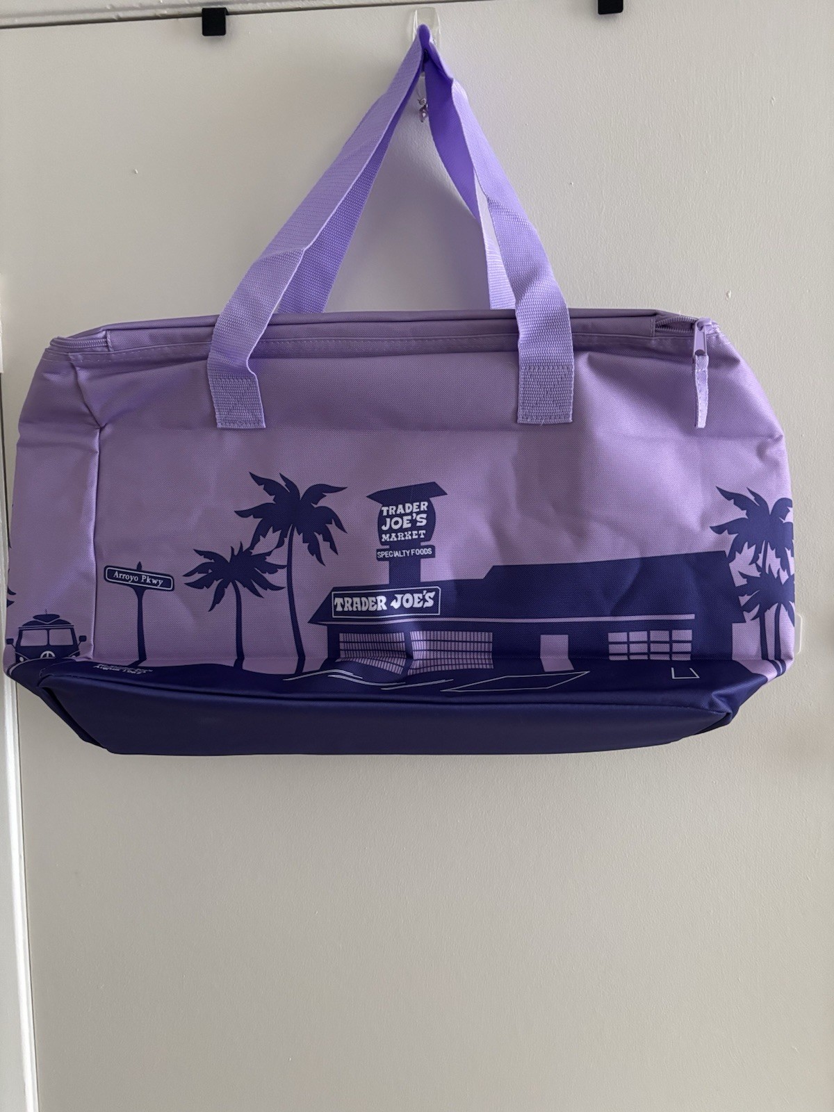 Trader Joe’s 8 Gallons Reusable Bag Cooler Large Insulated Tote Lavender Purple