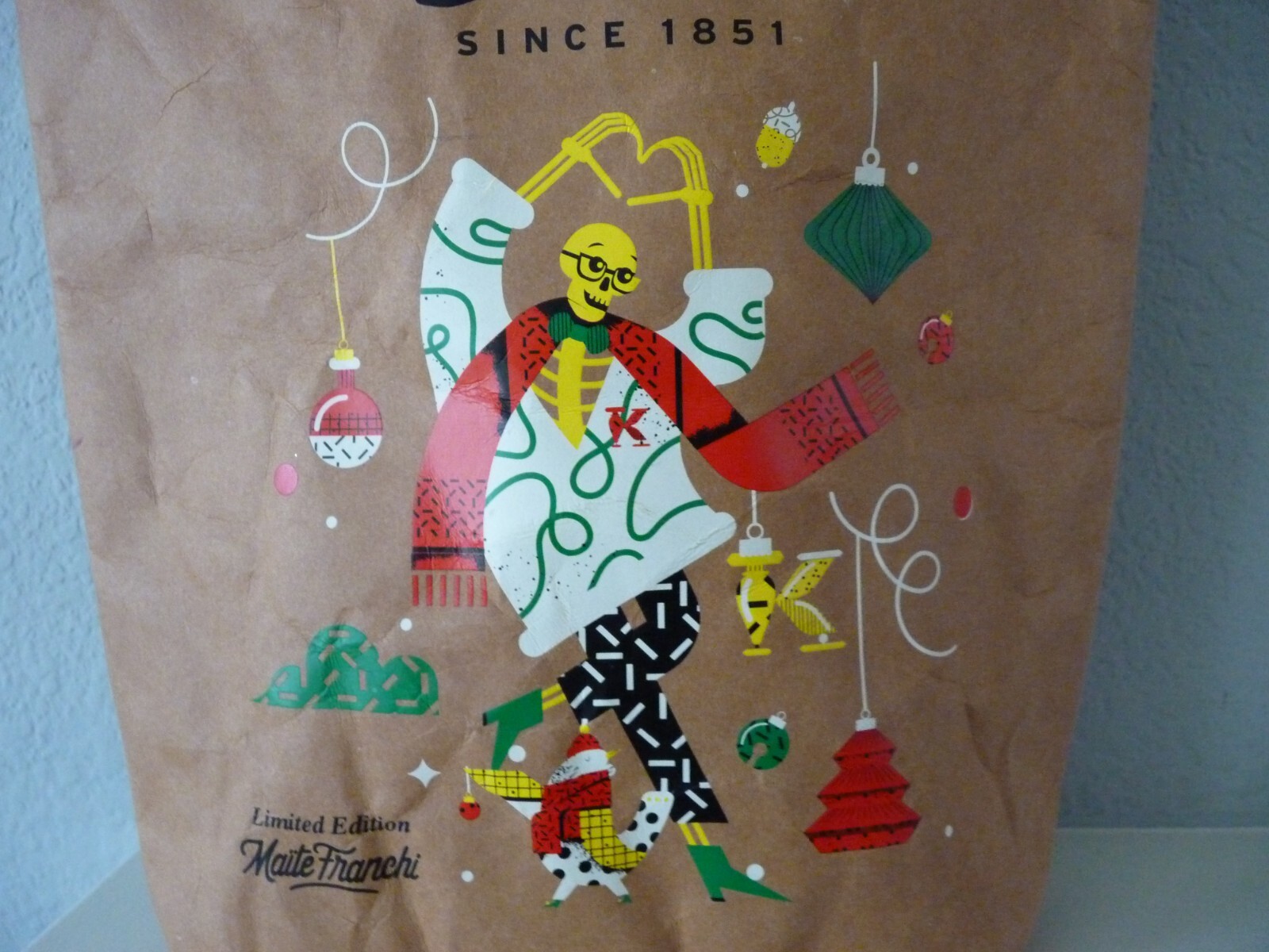 Kiehl’s Maite Franchi Reusable Tote Shopping Bag Holiday Limited Edition