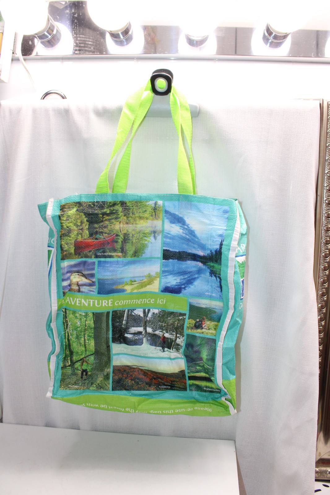 Reusable Shopping Tote Bag Adventure Starts Here Ontario Parks 13″x16″x4″Recycla