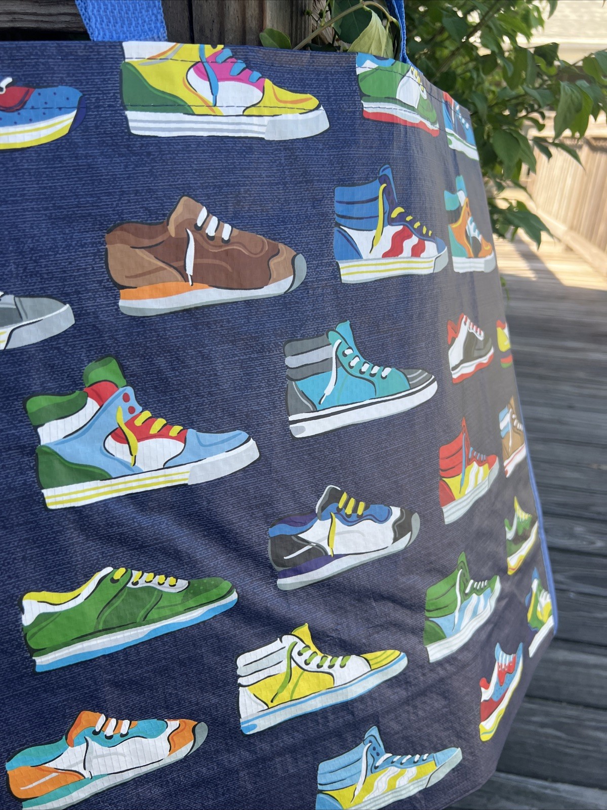 LARGE HomeGoods Shopping Tote Bag SNEAKERS 👟 Reusable Eco Friendly HTF