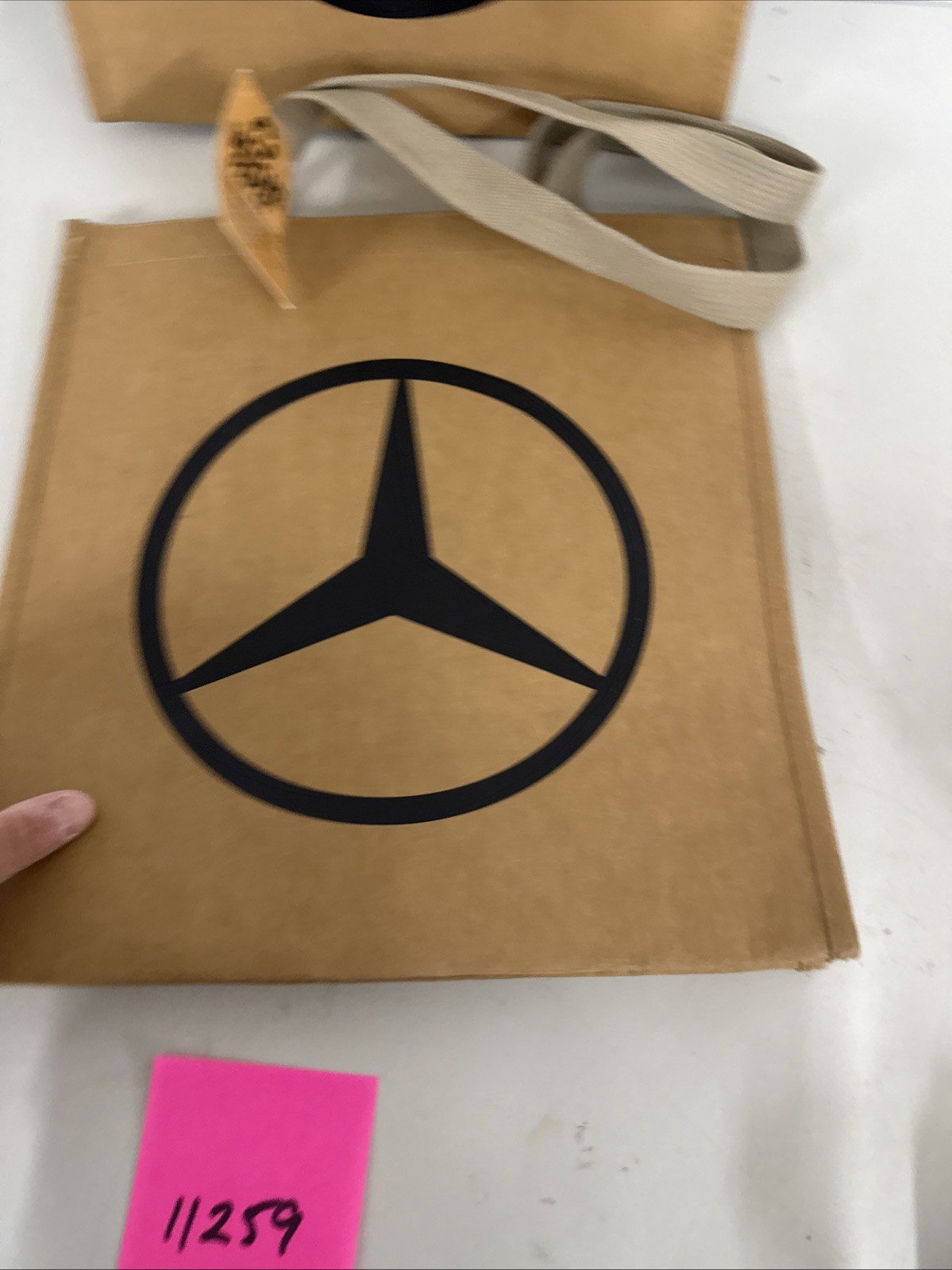 Lot Of 2 Washable Paper Mercedes-Benz Paper Tote Bag 12”x 13”x7.5” Gift Bag New