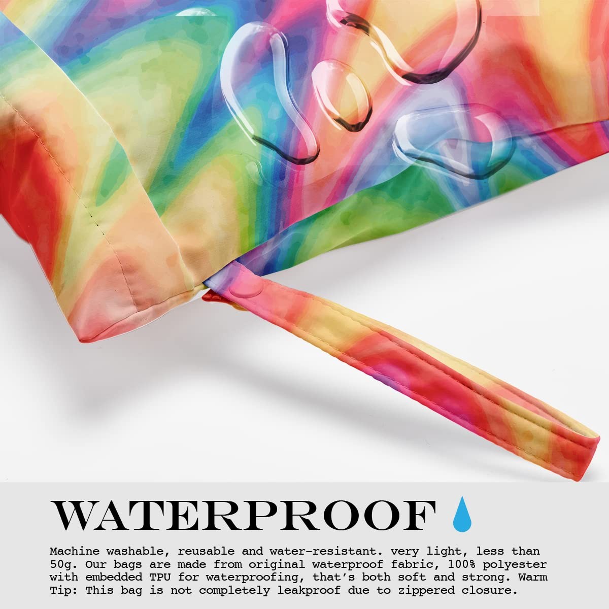 zcyxuuw Wet Bag, Dry Bag for Swimsuit, 12.5” x 10.2”, rainbow04