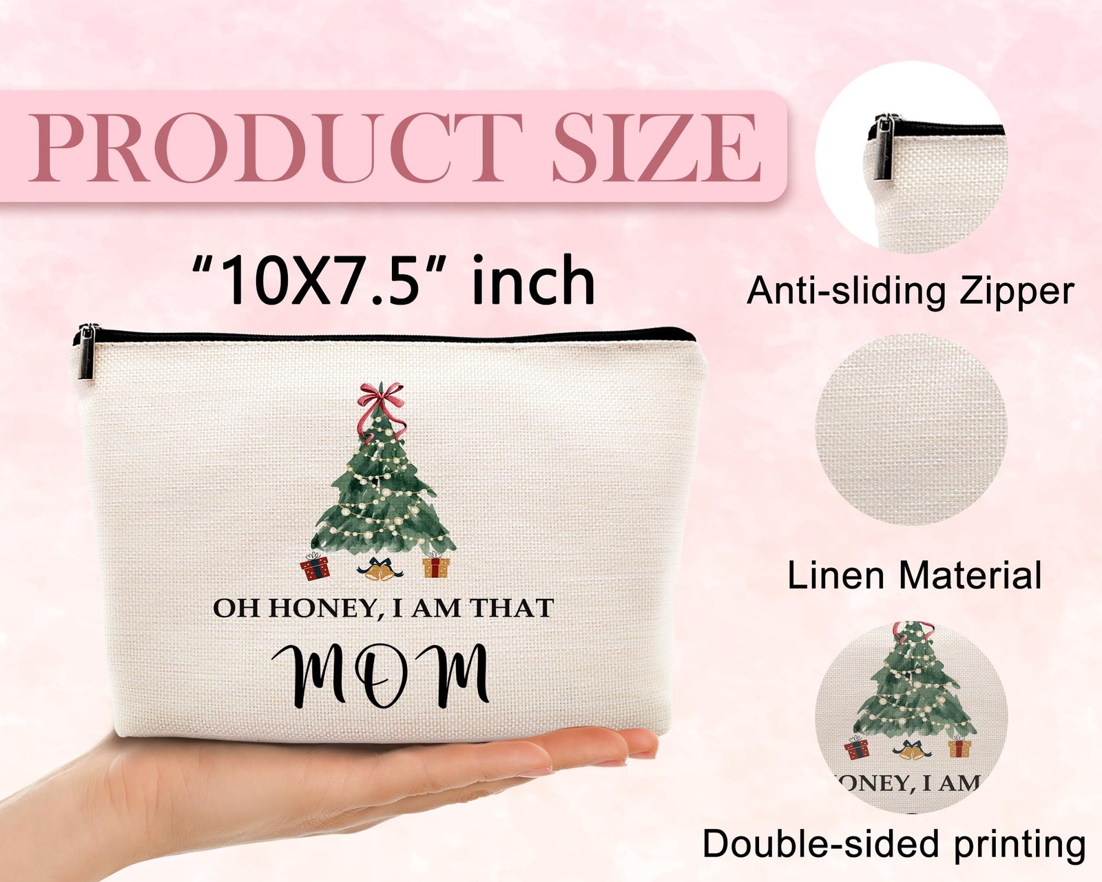 kdqua Mom Gifts Makeup Bag, Best for Christmas from Sons