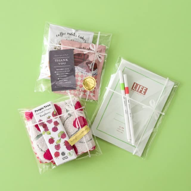 HEADS CLA-TO2 OPP Bags Made in Japan 15 x 23 + 3 cm Tape Small Clear 50 Bags