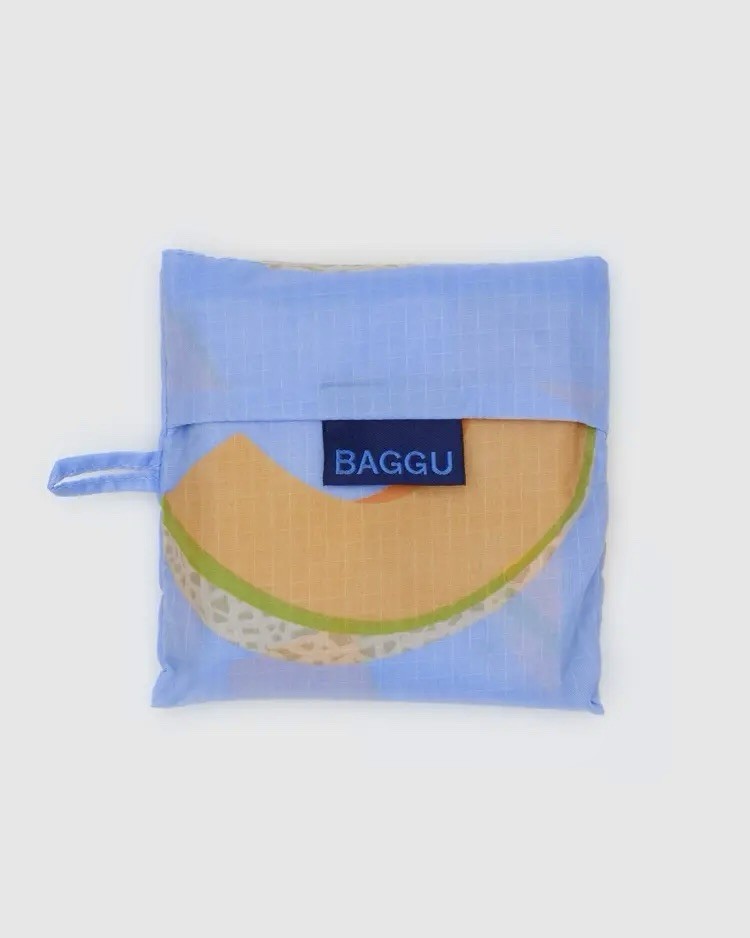 NEW! Baggu STANDARD BAG in “Cantaloupe Blue” — Recycled Nylon, SOLD OUT + RARE!