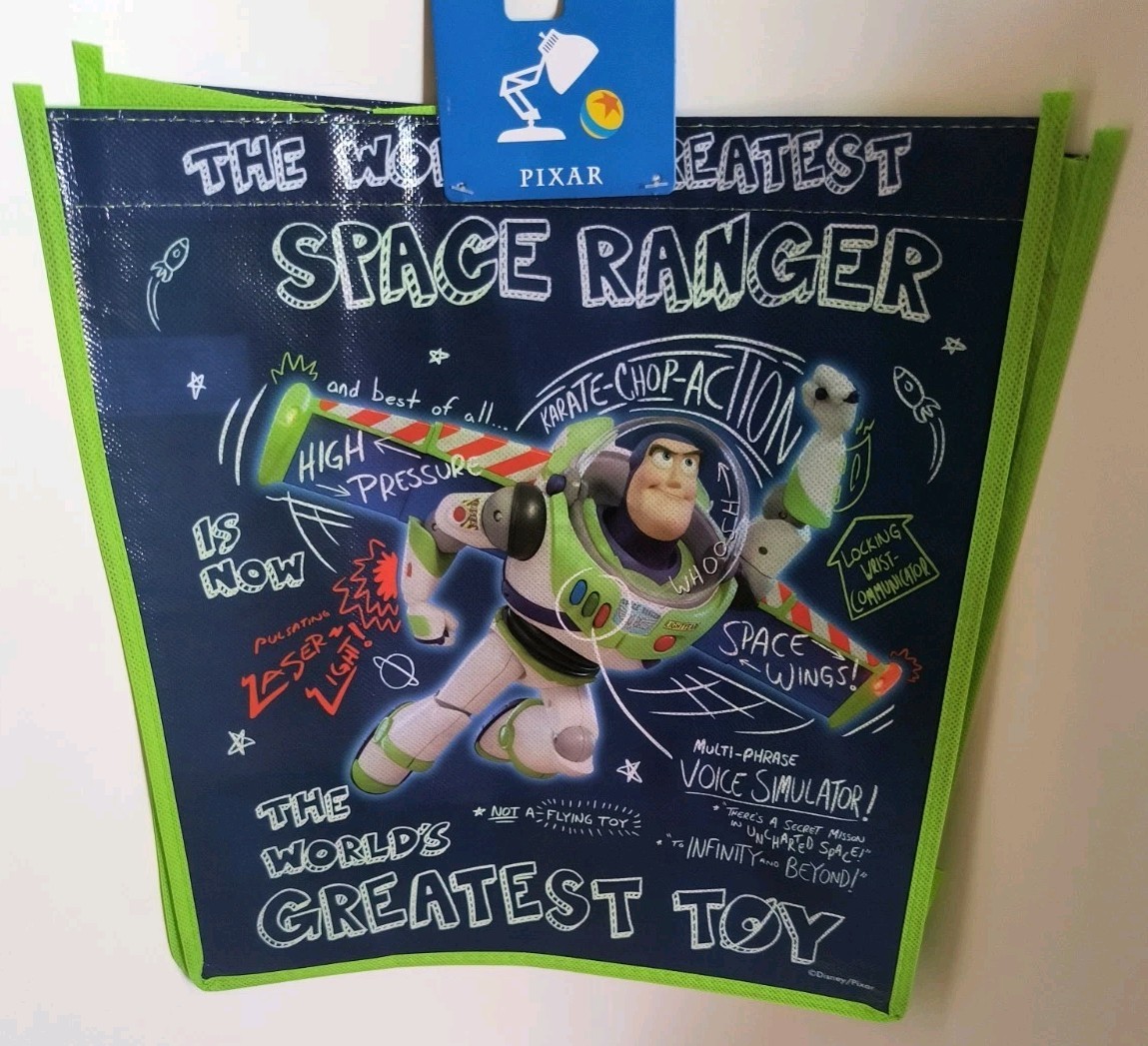 Disney Toy Story Green Shopping/Gift Tote Bag with Handles New! Free Shipping!