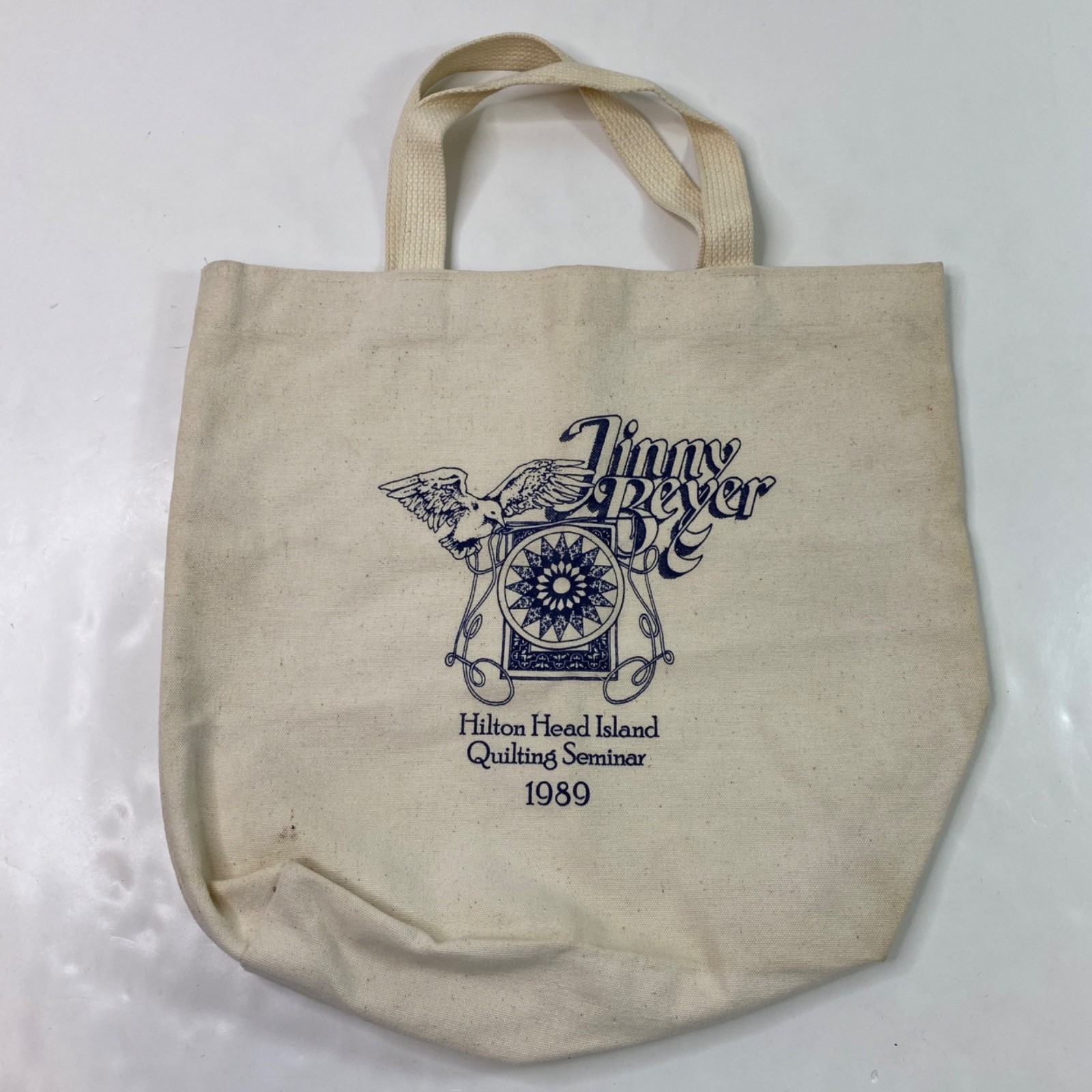 Jinny Beyer Hilton Head Island Quilting Seminar 1989 Canvas Tote Bag