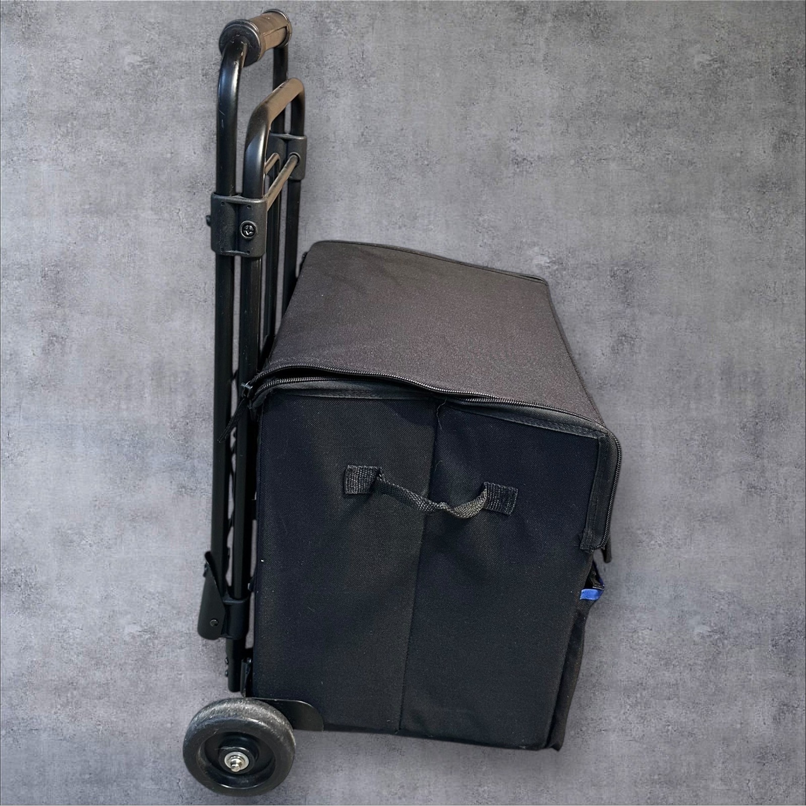 Creative Memories Rolling Tote Bag w/ Collapsible Cart Black Vintage Scrapbook