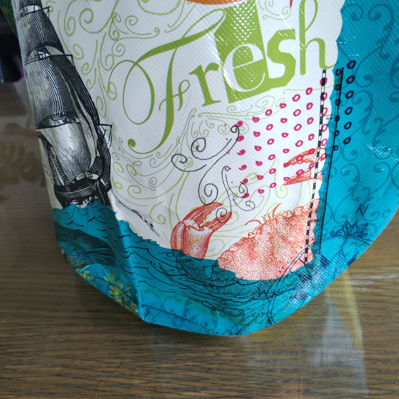 Vintage Trader Joe’s bucket tote Reusable shopping bag Round Bottom ship