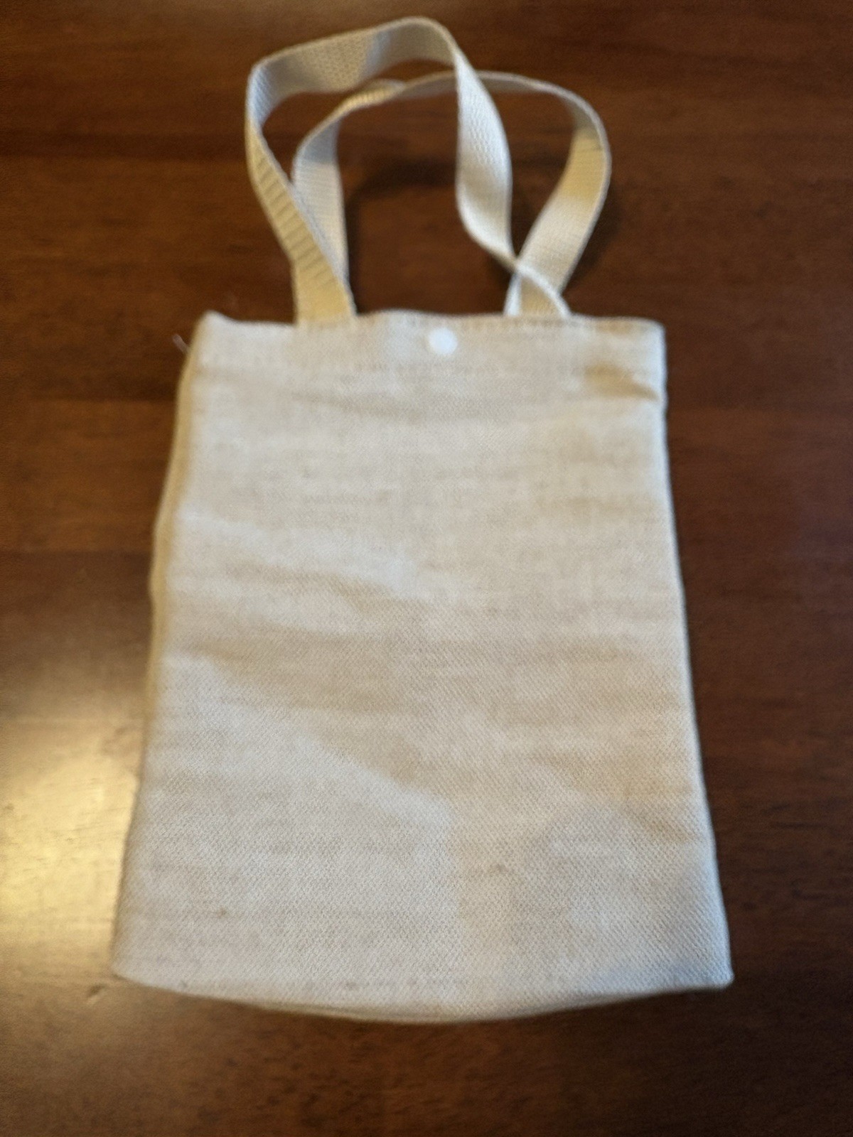 NWOT Whole Foods Market Mini Canvas Tote with Snap Closure 8 1/2” X 6 3/4”