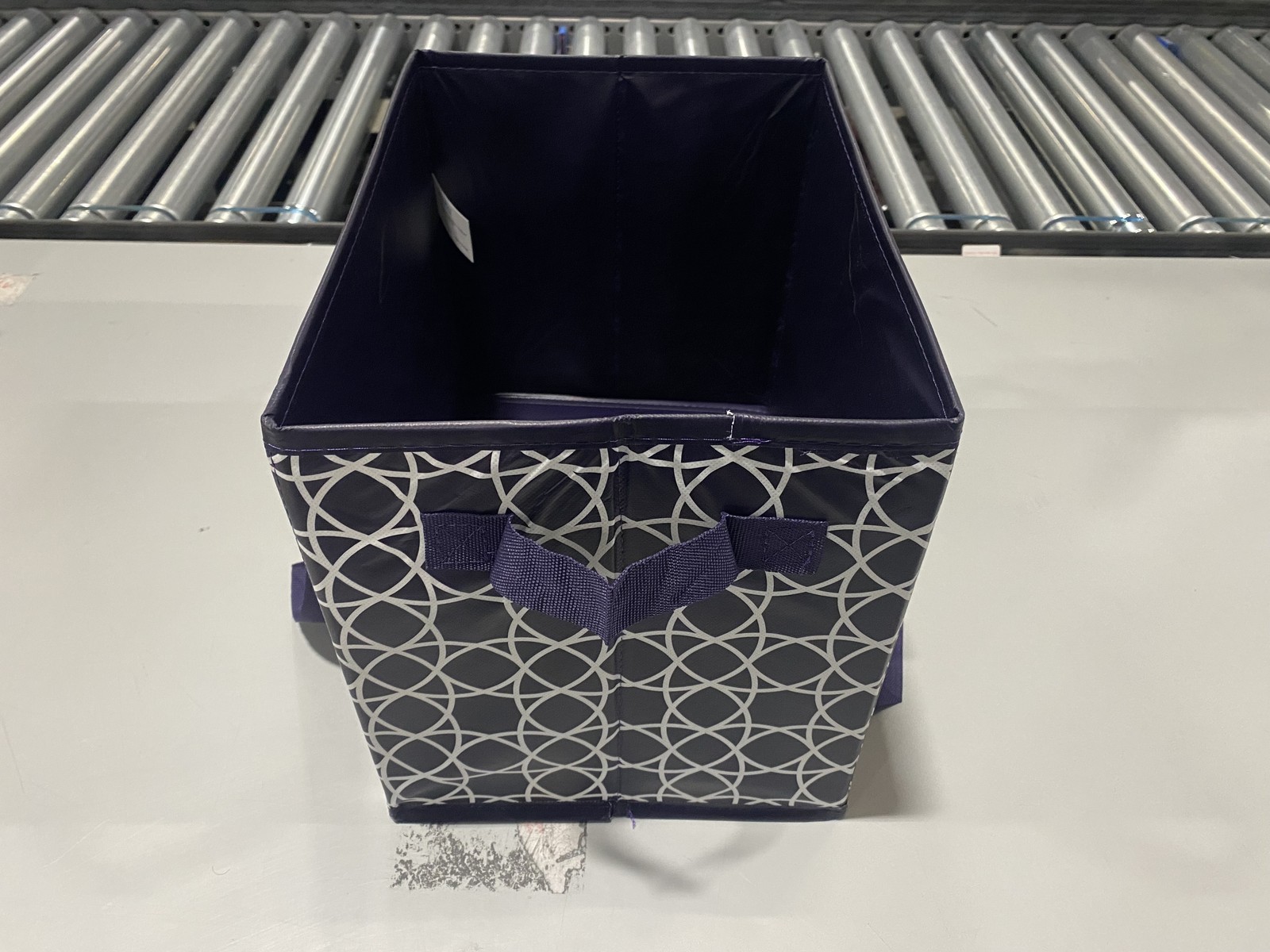 DURASACK GROCERY TOTE ALL-PURPOSE COLLAPSIBLE TOTES – DARK BLUE GEOMETRIC