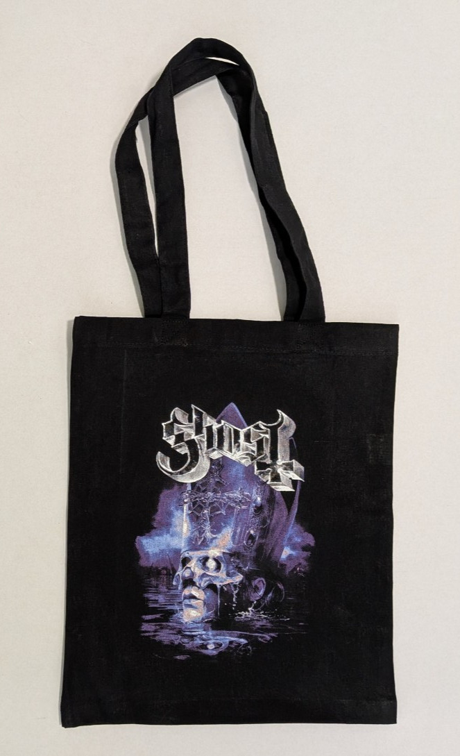 Ghost Skeletour 2026 VIP Small Tote Bag 13” x10.5” Canvas Papa V Logo