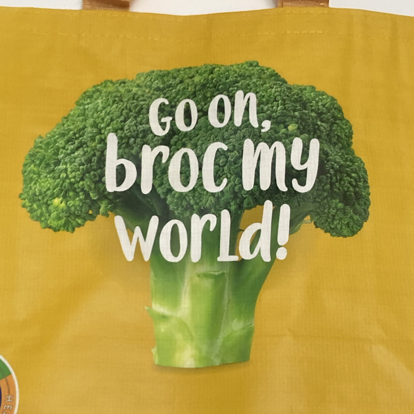Aldi Broc My World Family Fun Tote Bag Life Yellow New Broccoli Hat Sun Shopper