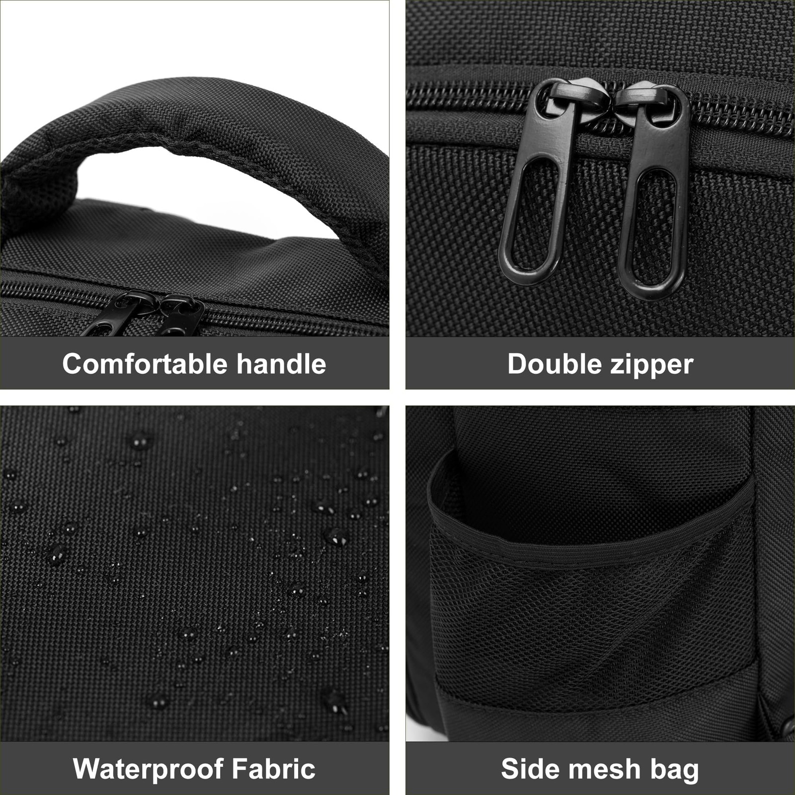 OUUTMEE Barber Supplies Bag, Portable Backpack Bag 12.1″x4.6″x17.2″, Black