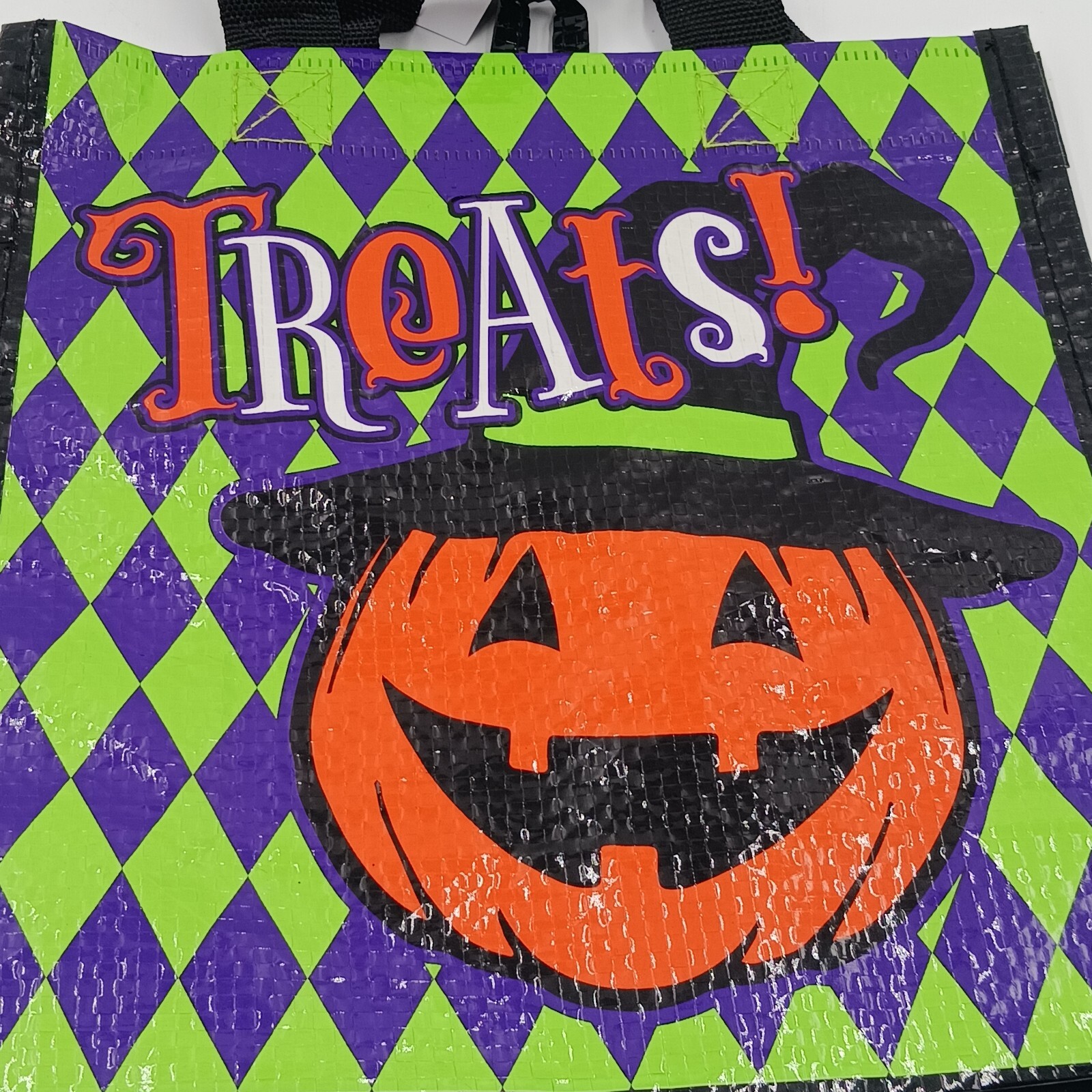 Happy Halloween Reusable Tote Bag Jack O Lantern Treats Candy Gift 8.5×8.5×3.5