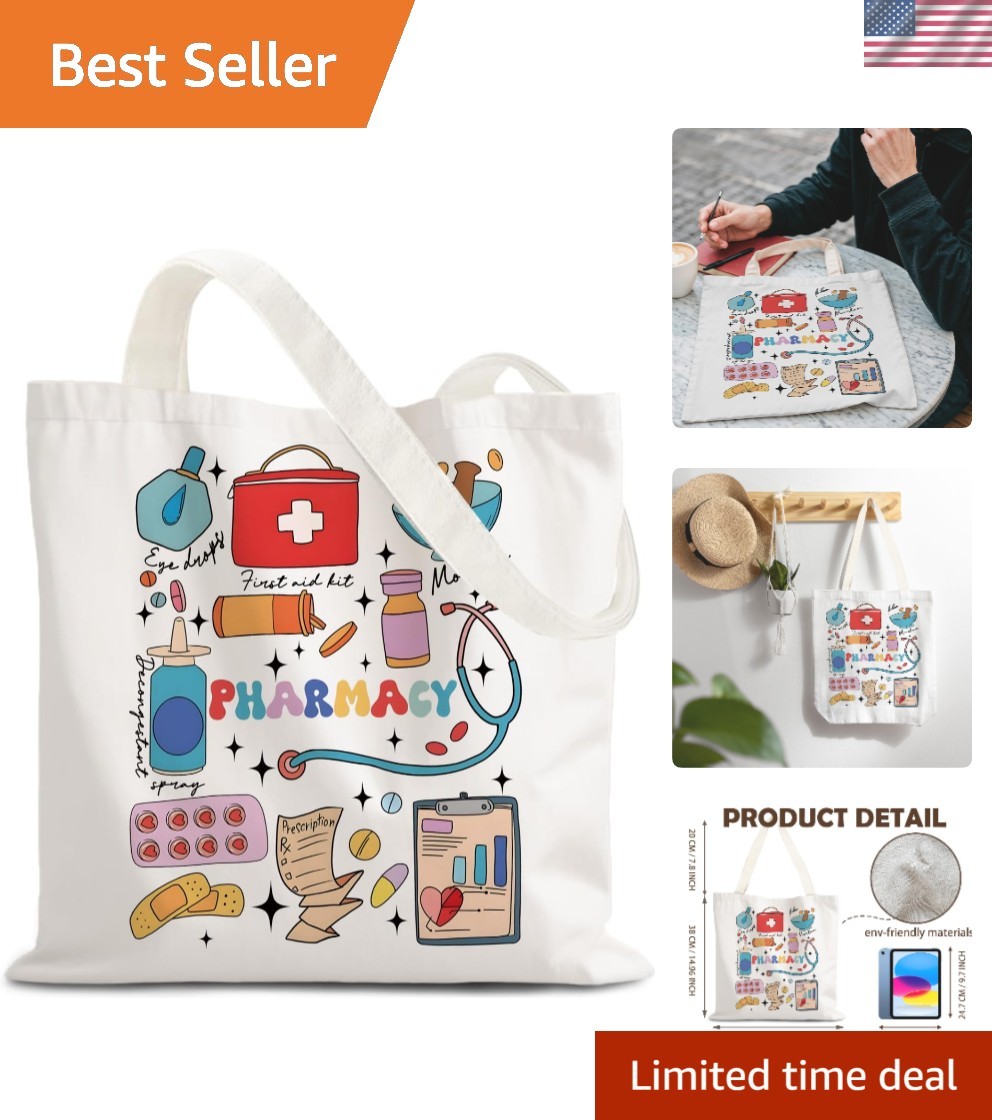 Versatile FBB Doctor Cartoon Shopping Tote – Perfect for Groceries & More