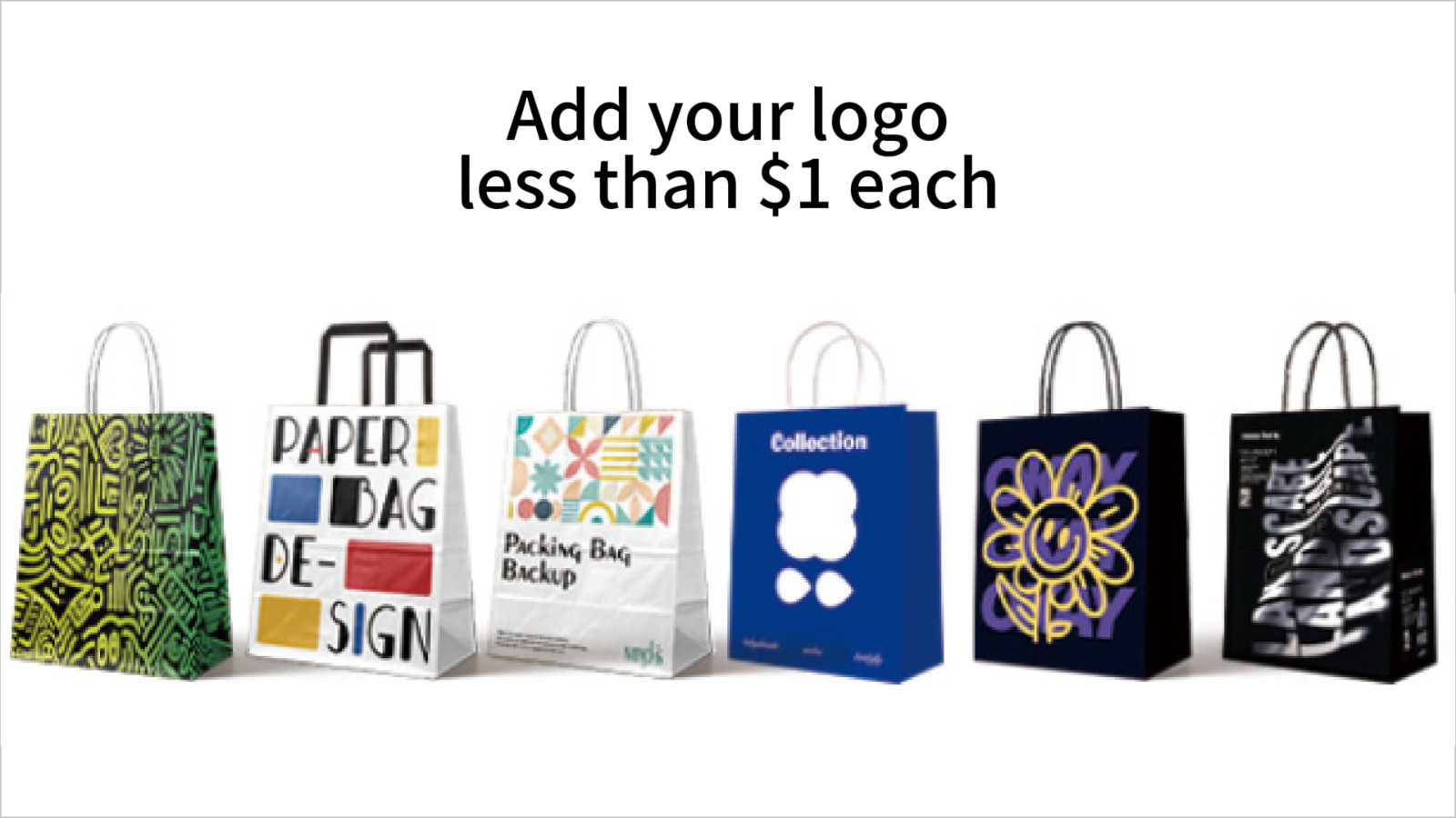 200pcs Bulk Kraft Paper Bags Wholesale, Custom Logo Printed Recyclable bags