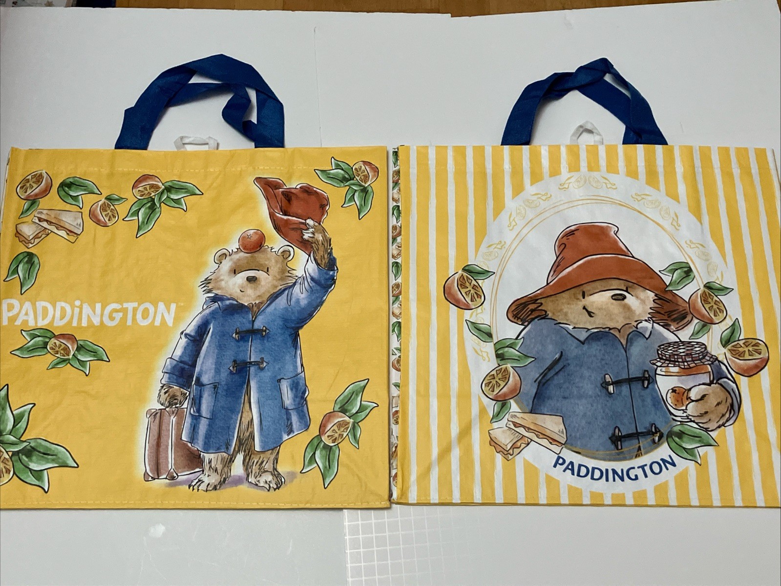 Tesco Paddington Bear Orange Marmalade Tote Bag Sandwich Hat Stripe New 2026