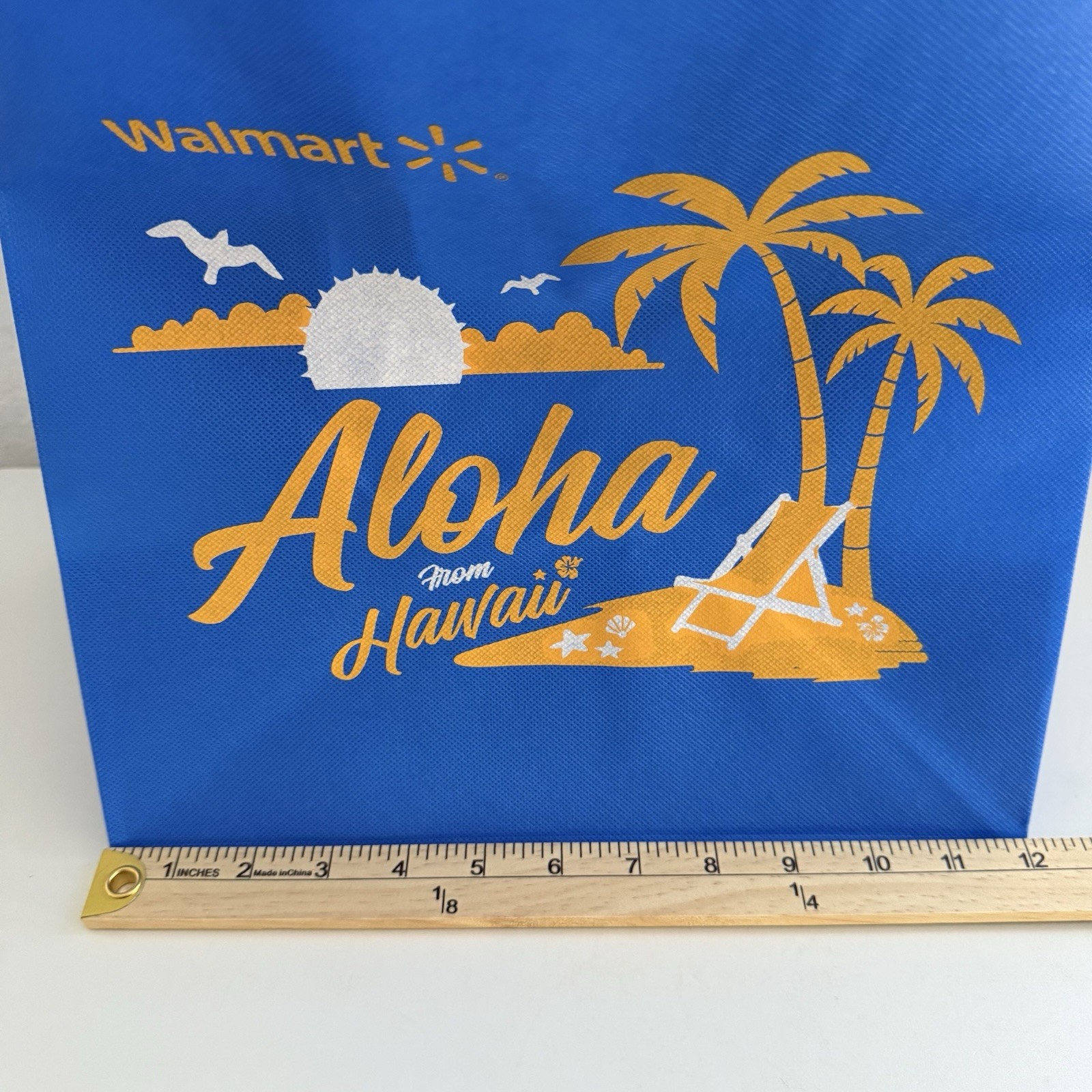 Walmart Aloha from Hawaii Reusable Grocery Shopping Gift Bag NEW Lot Of 2 Blue