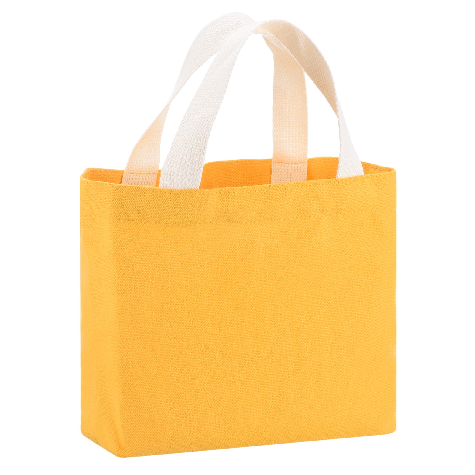 Small Canvas Tote Bag for Women, 11 x 2 x 7″ Canvas Bags, Dark Yellow