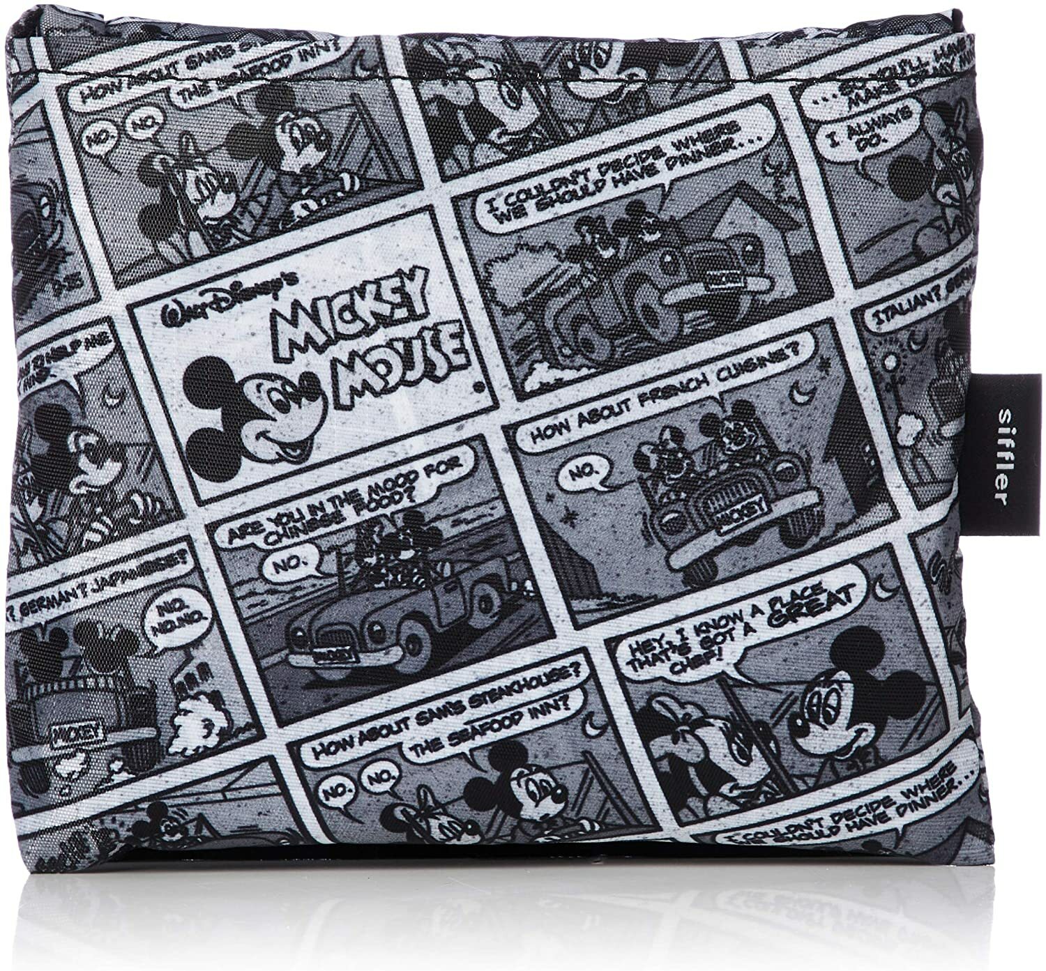 Siffler Foldable Eco Friendly Bag 20L Black and White Comic