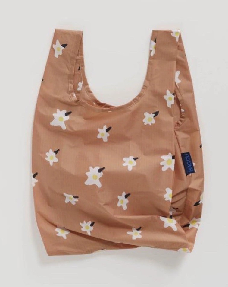 Set Of 2 BAGGU Baby Reusable Bags PAINTED DAISY Totes NWT