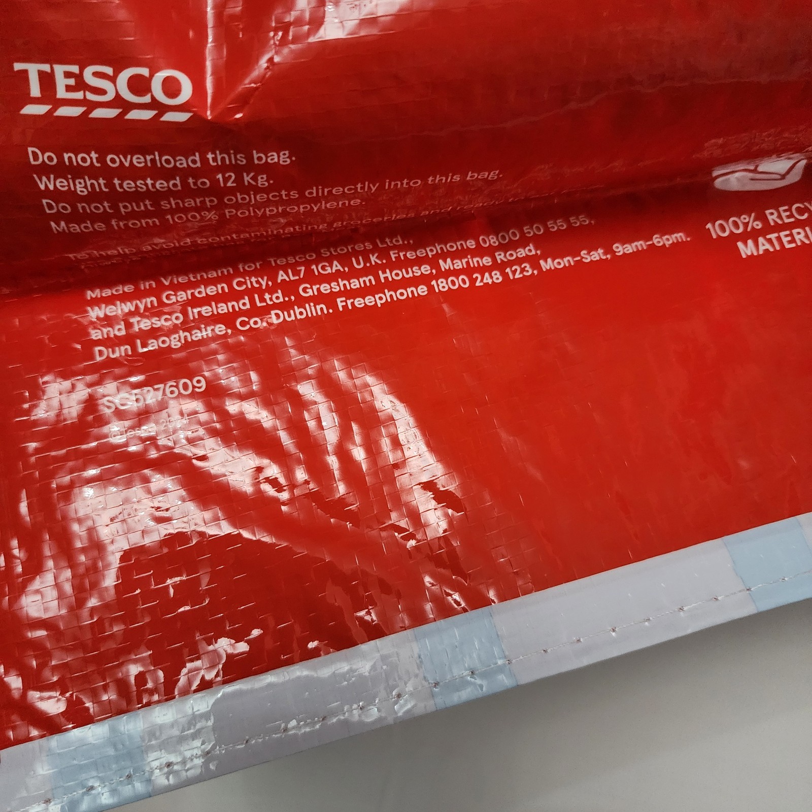 Tesco Lobsters Crabs Tote Bag Crustaceans Sealife Claw Red White Blue New 2025