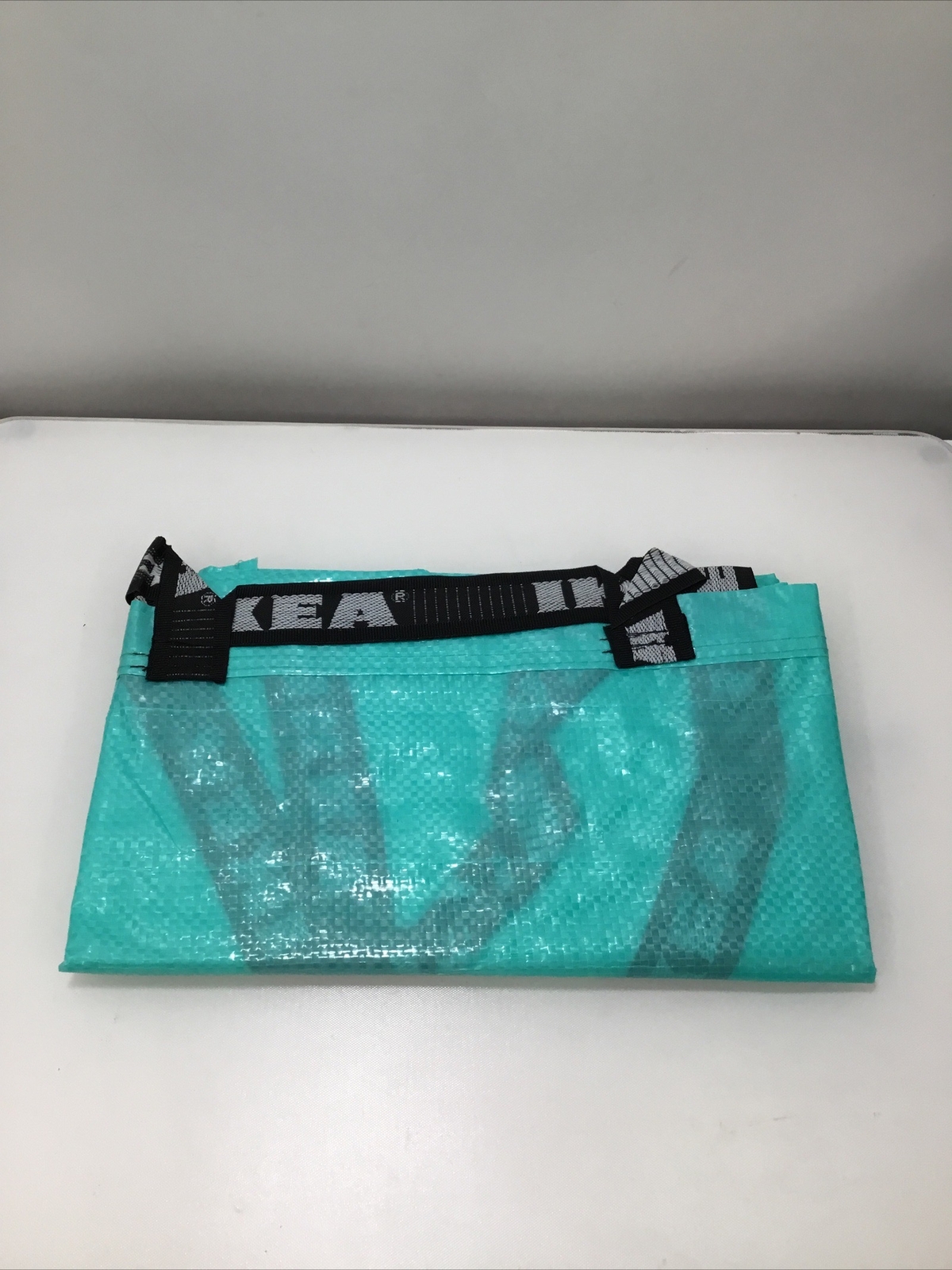 Ikea Frakta Slukis Large Reusable Grocery Laundry Teal Bag 21x14x13 – NEW