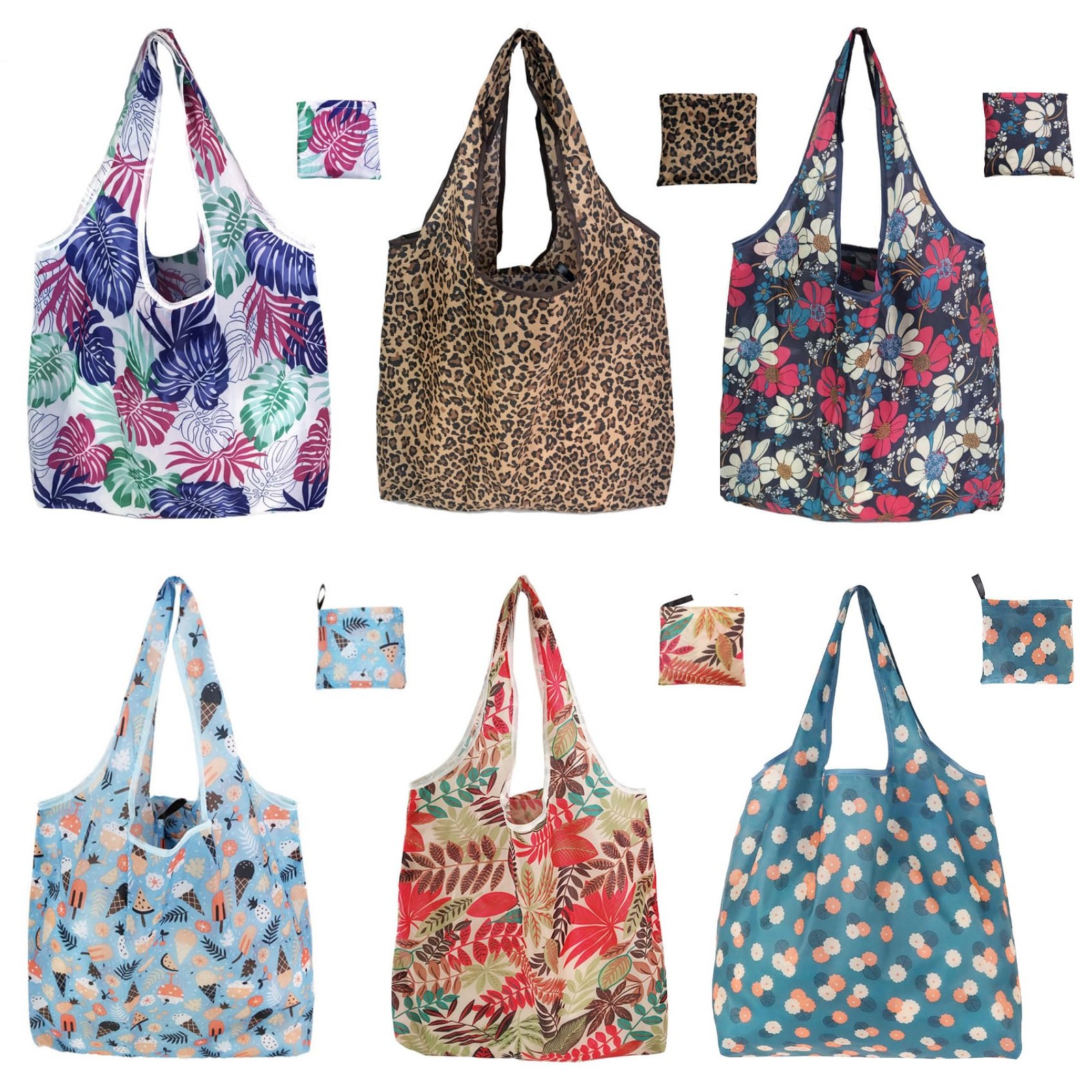 6 Pack Reusable Grocery Bags Heavy Duty with Handles, Reusable Shopping Bags …