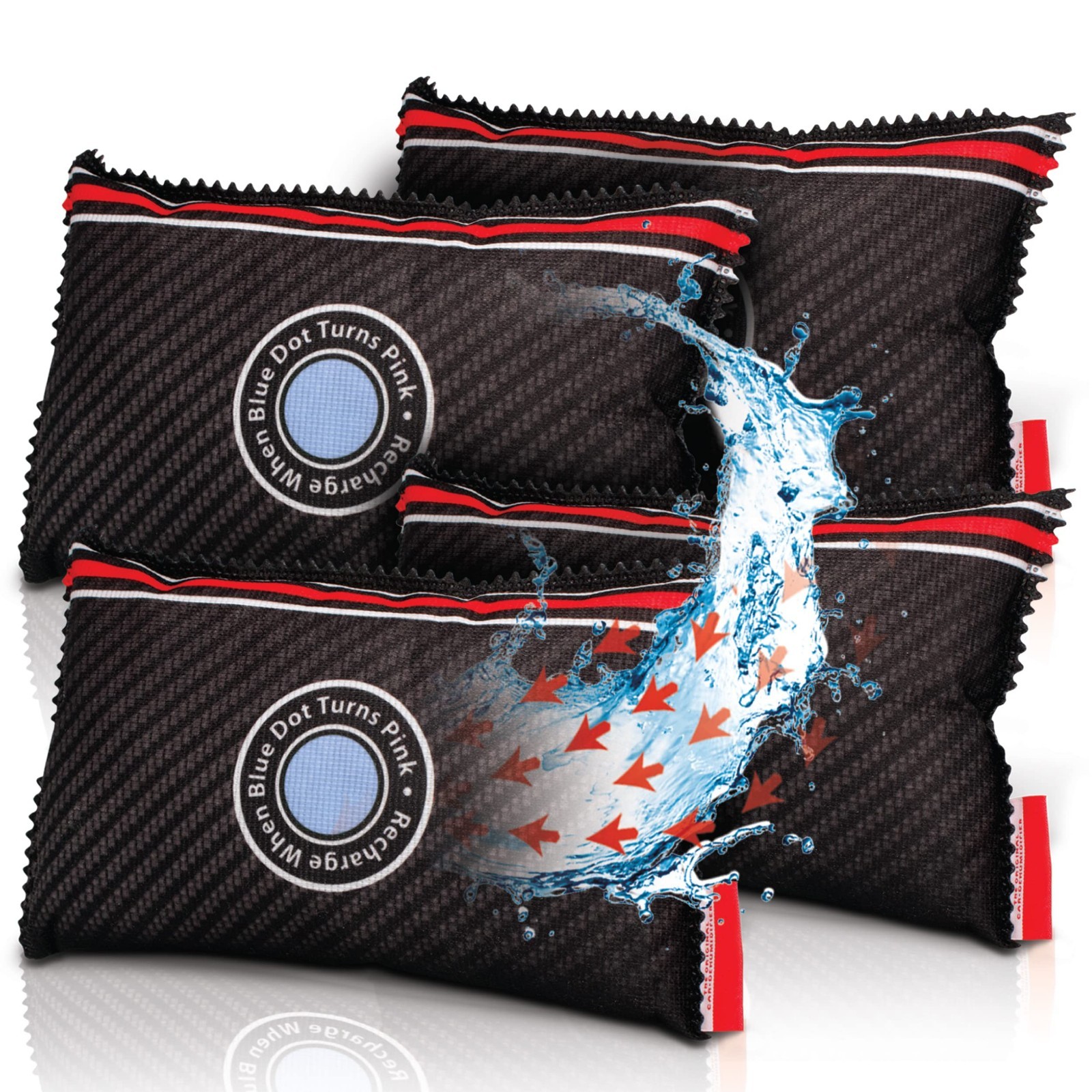 4-Pack Rechargeable Car Dehumidifier Bags – Moisture Absorber for Cars, Trucks &