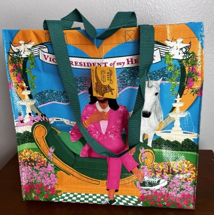KAMALA HARRIS TOTE Shopping BAG 15 X 15 “VICE PRESIDENT of my Heart” Plastic