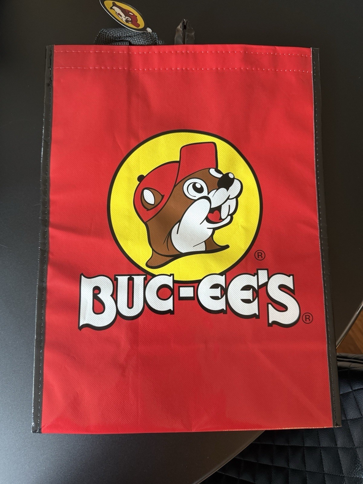 Buc-ee’s Red Beaver Reusable Bag NEW Travel Bag Tote Bag Black Handles Free Ship