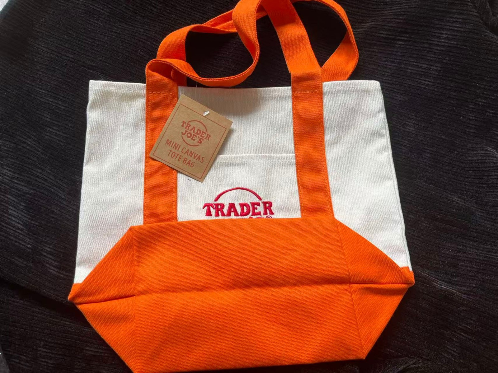 Nine colors Trader Joe’s Mini Pastel Canvas Tote Bag Simple canvas bag Foldable
