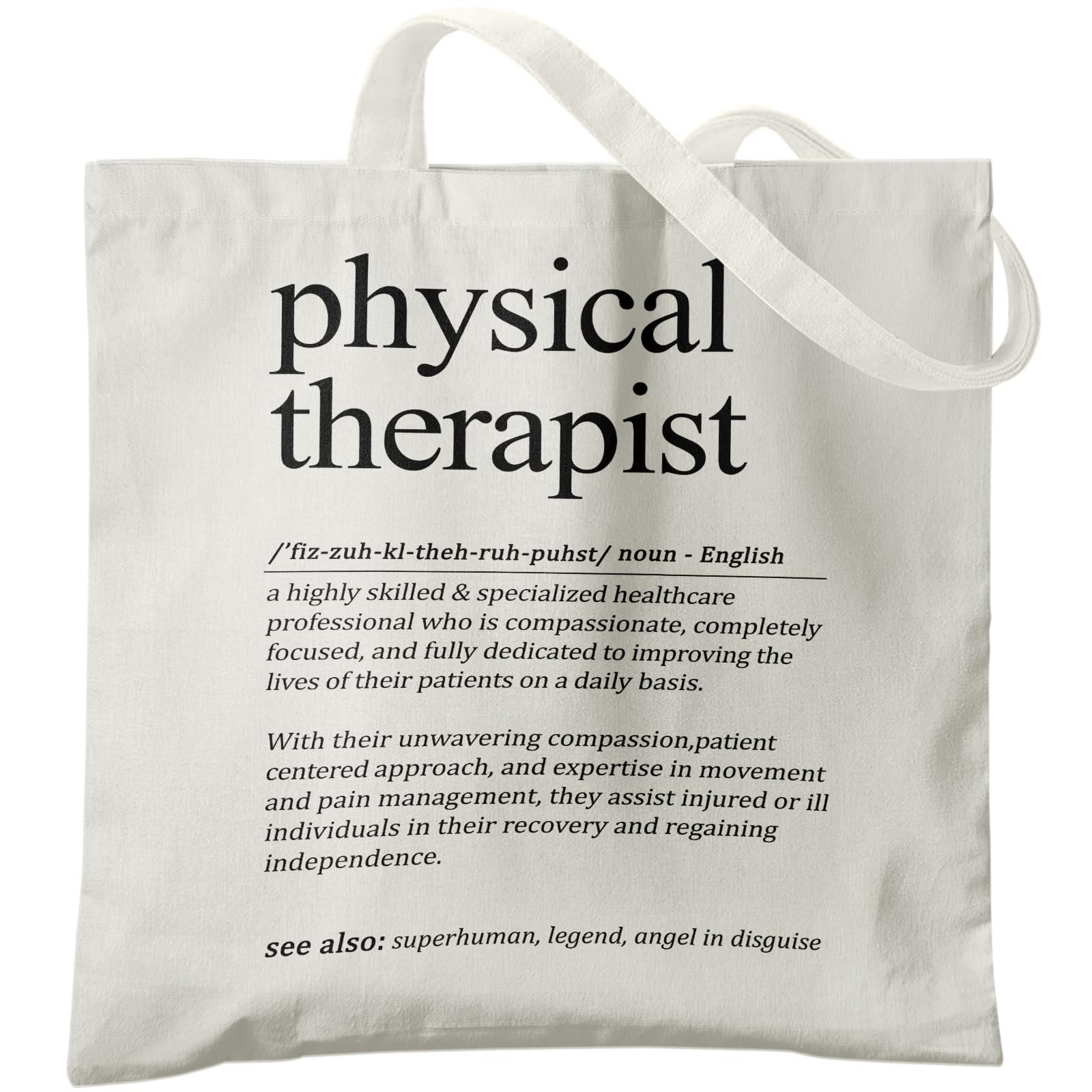 Physical Therapist Tote Bag Gifts For Women Reusable Grocery Shopping