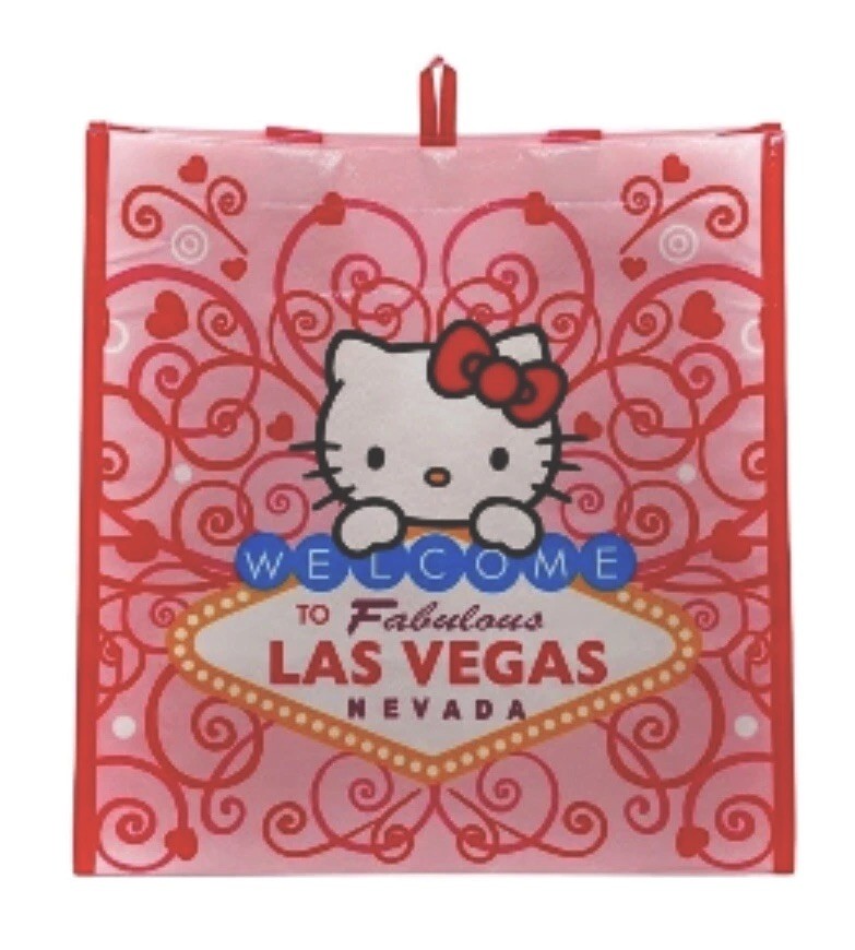 Hello Kitty Las Vegas Reusable Shopping Bag Sanrio Tote Pink NWT