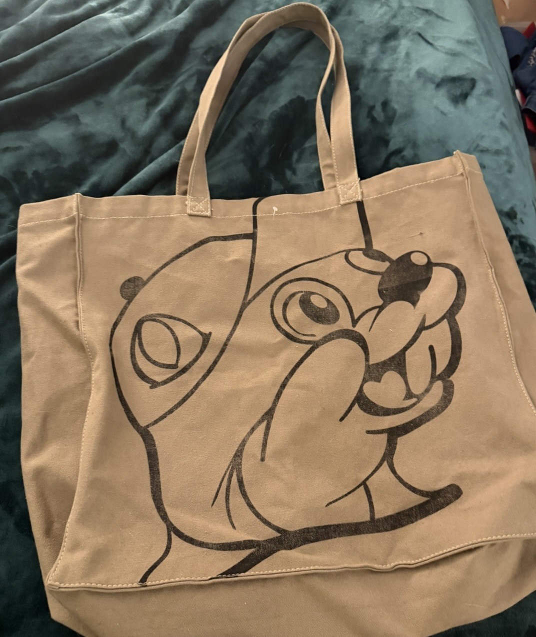 Buc-ee’s Beaver Burlap Brown Canvas Heavy Duty Reusable Bag W/handles NWOT