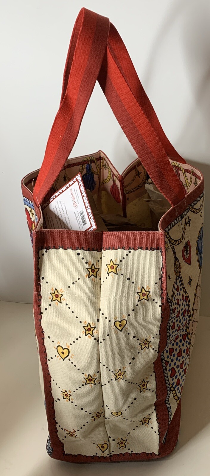Brighton Heavy Duty Canvas Tote Shopper Celebrate Holiday Christmas D30281 W/Tag