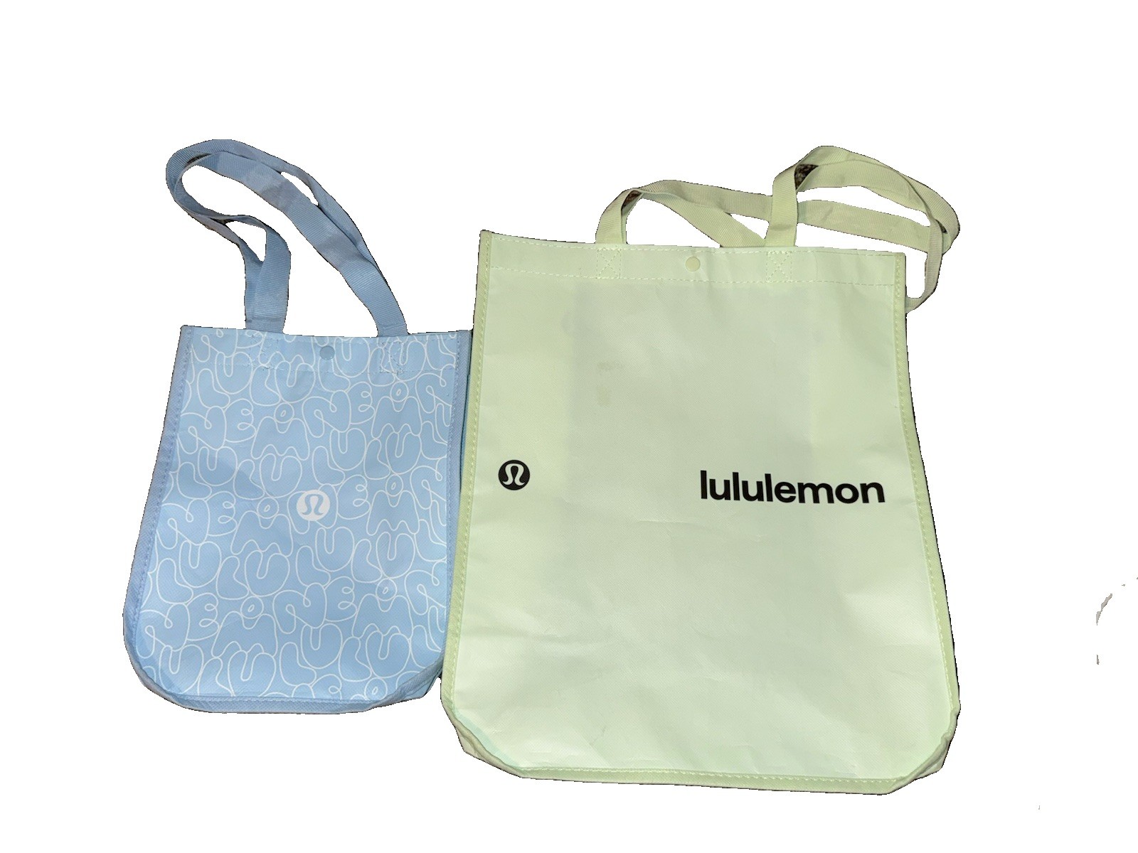 Lululemon Reusable Shopping Bag Bundle – Mint Green Large + Blue Mini Tote Rare