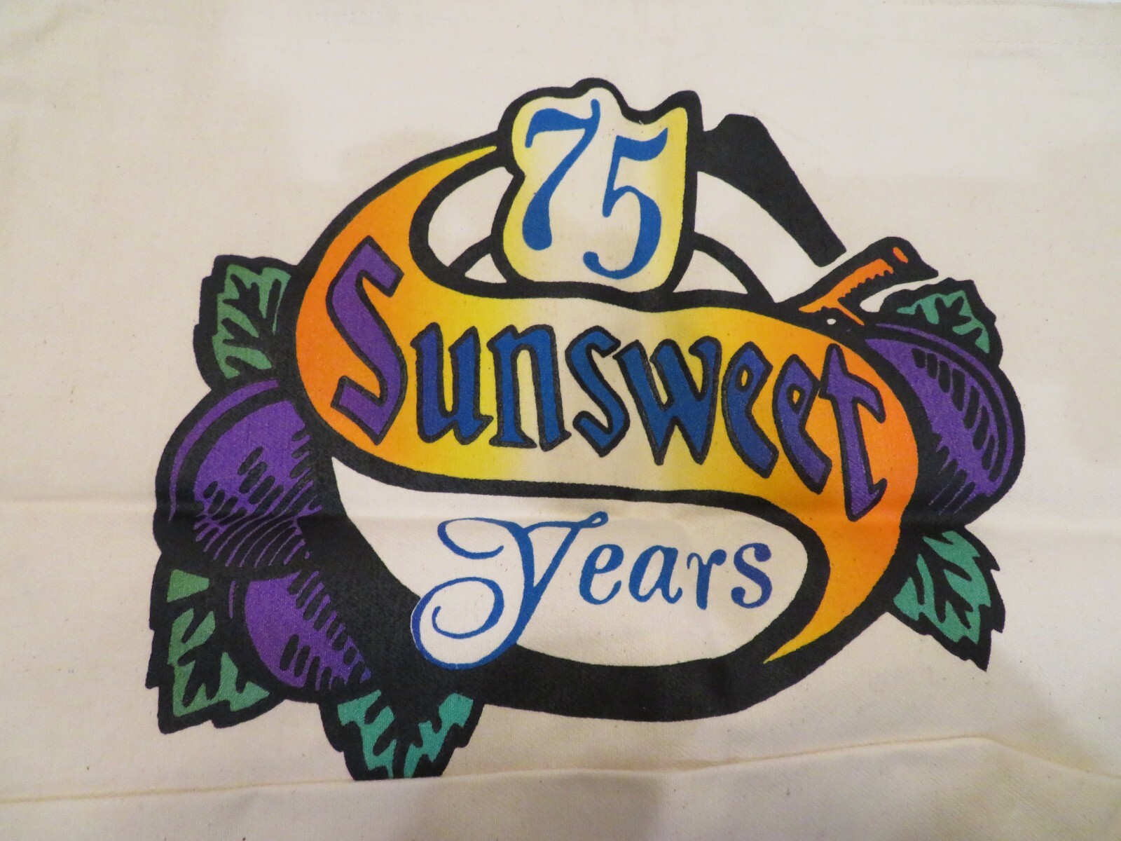Rhapsody Inc. 75 Sunsweet Years Cotton Canvas Reusable Tote Portland Oregon USA