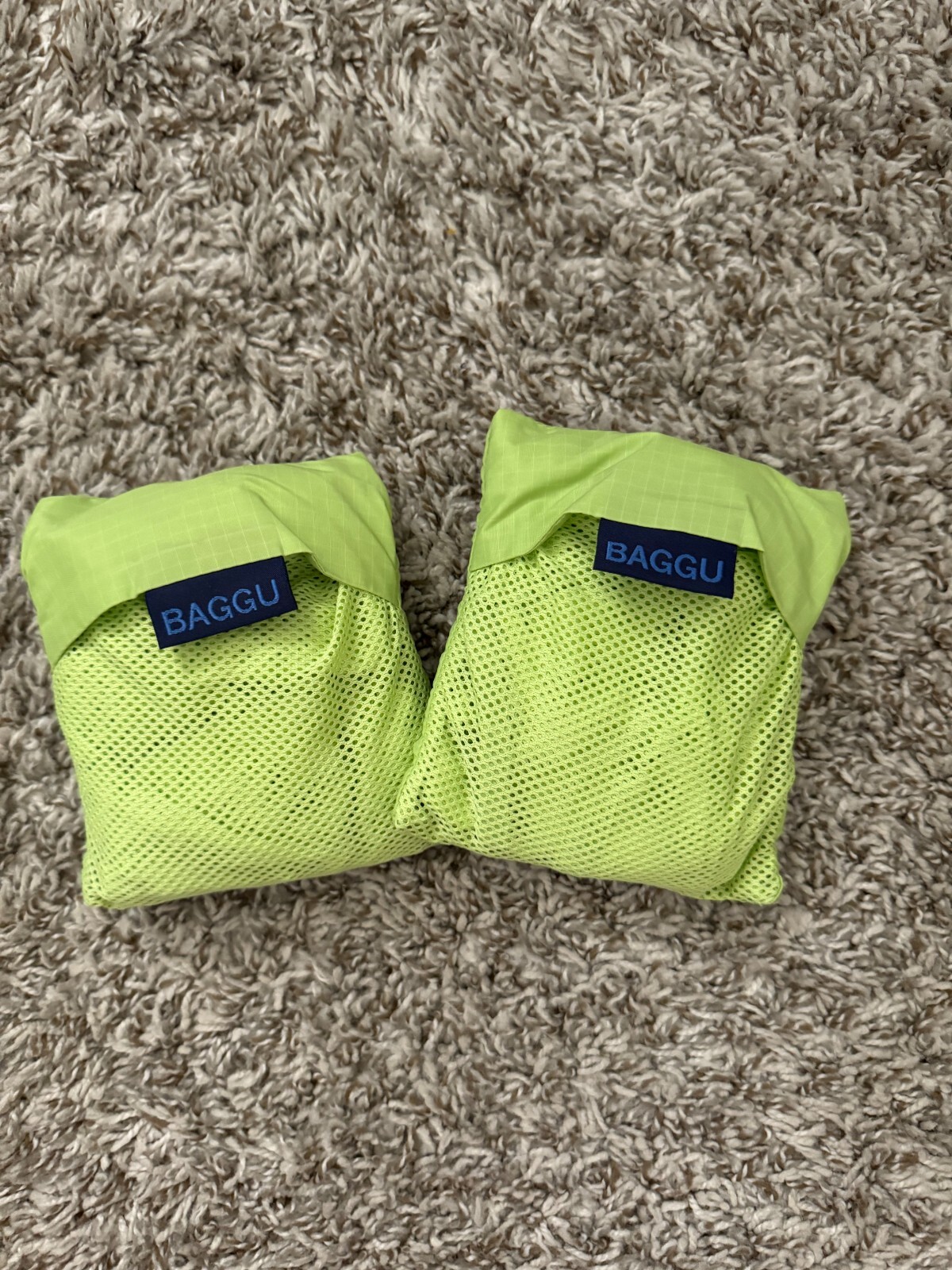 BAGGU Lime Mesh Standard Baggu Reuseable Bag Used HTF Rare