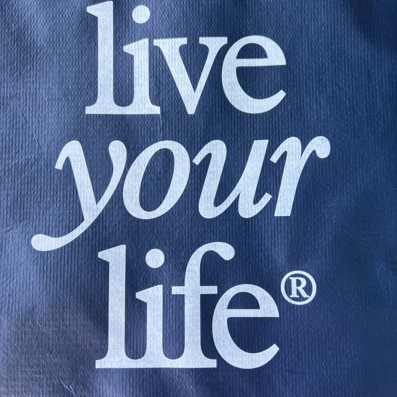 American Eagle Reusable Shopping Bag Dark Blue ‘Live Your Life’ MEDIUM SZ
