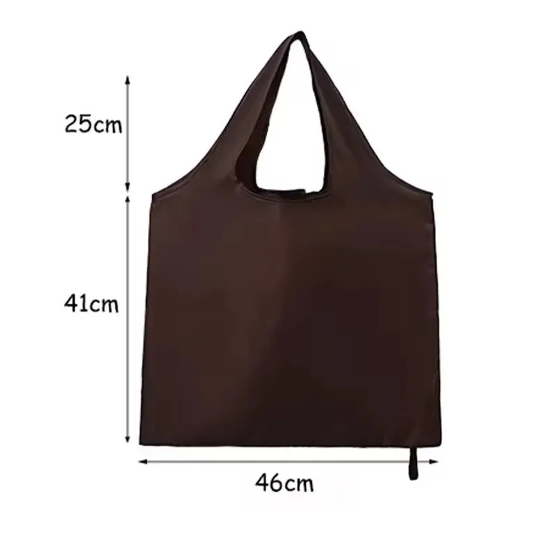 5PCS Reusable Shopping Bags Foldable Grocery Travel Shoulder Polyester Handbag