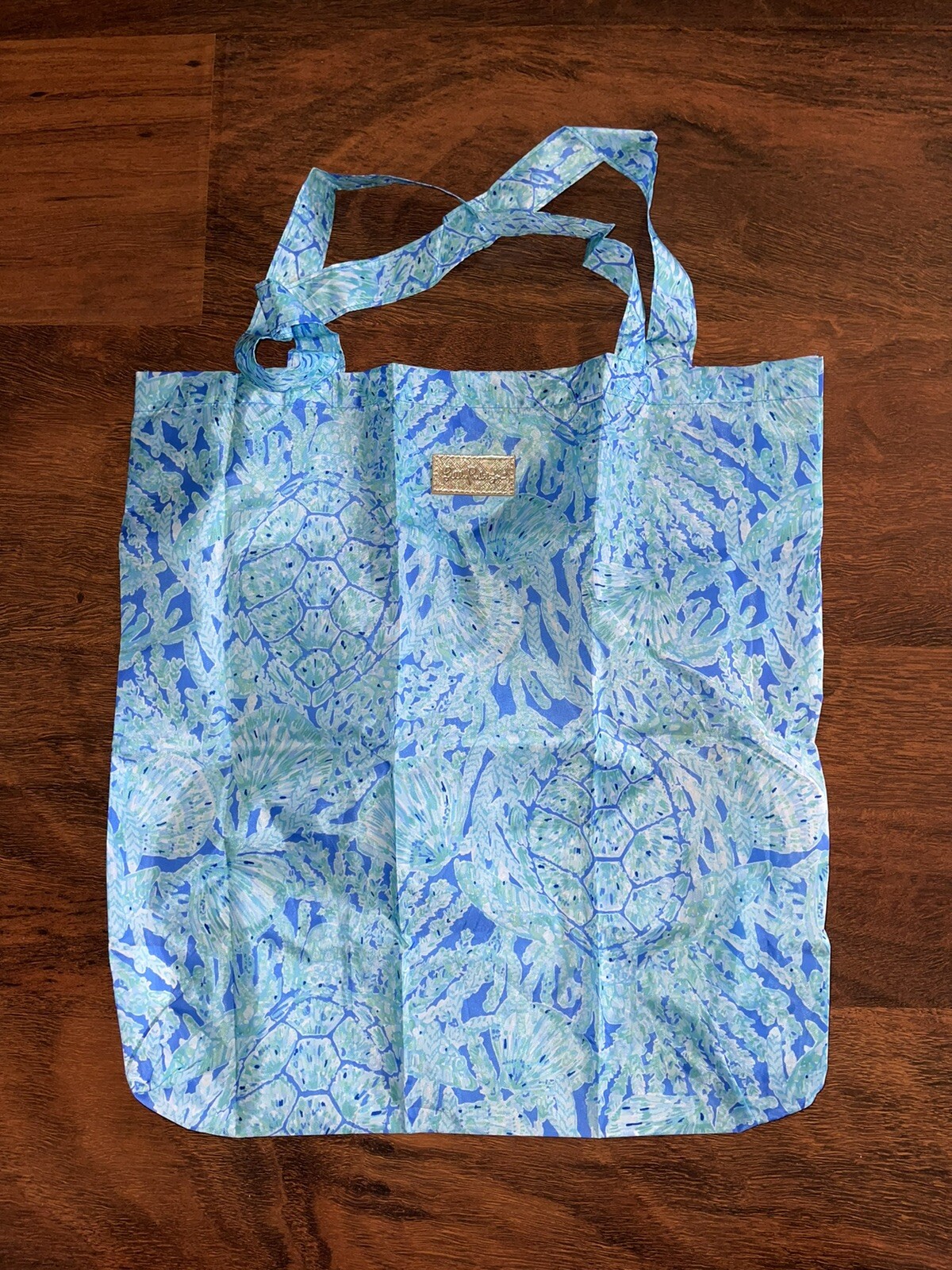 Lilly Pulitzer TORTUGA TIME PACKABLE BAG Turtles Lightweight Shopper Tote NWT
