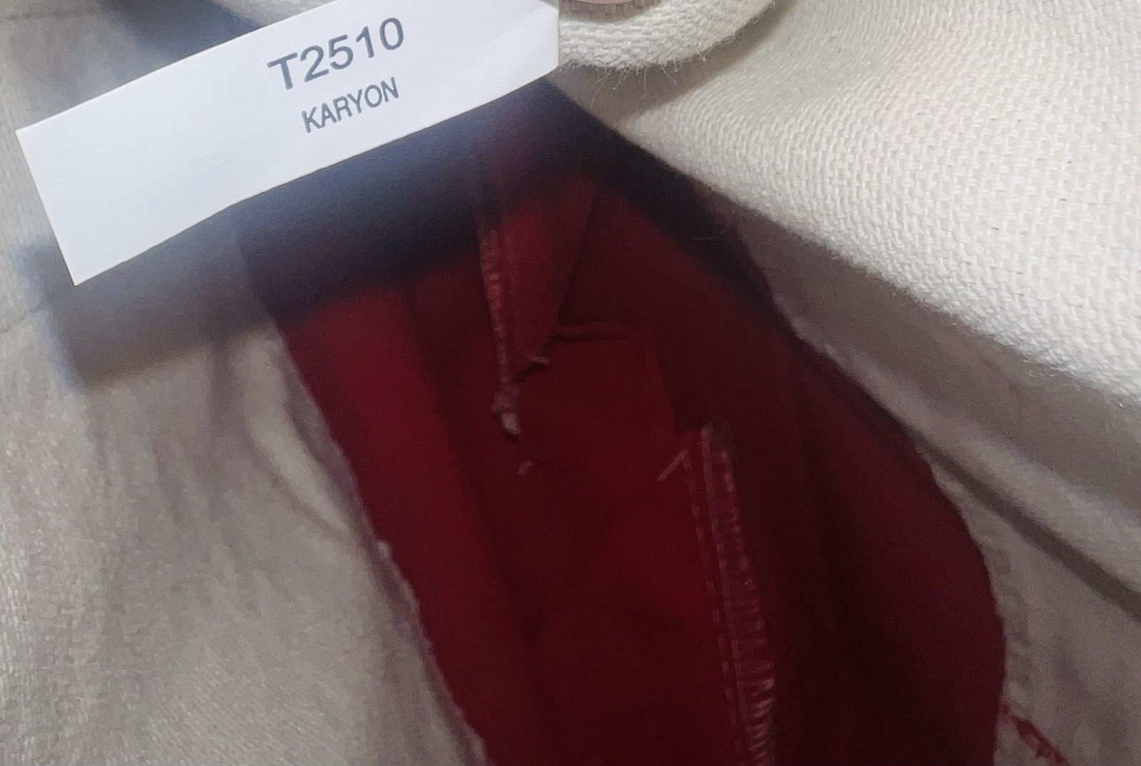 Trader Joe’s Mini rare canvas tote Bag Red White Small Foldable Cotton Polyester